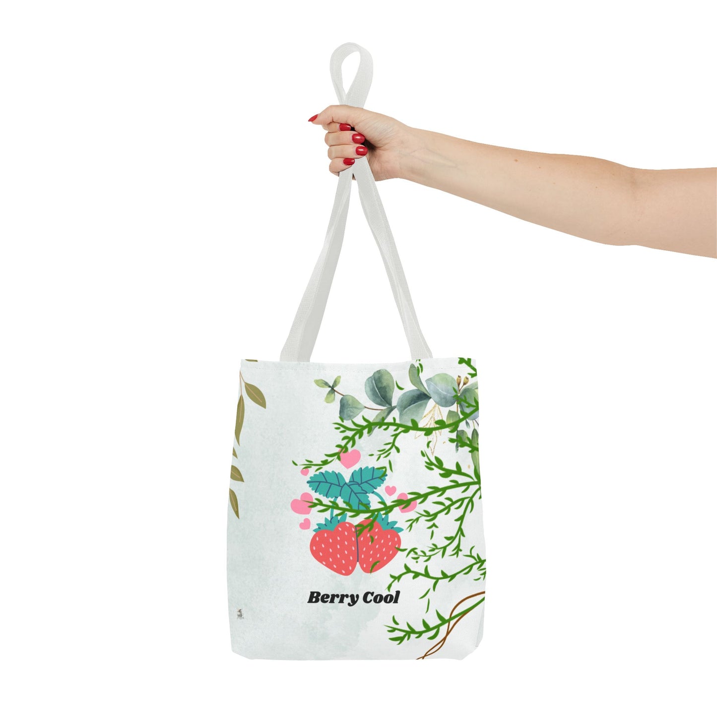Berry Cool Tote Bag, Spring Fashion Accessory, Eco-Friendly Shopping Bag, Gift for Her, Floral Tote