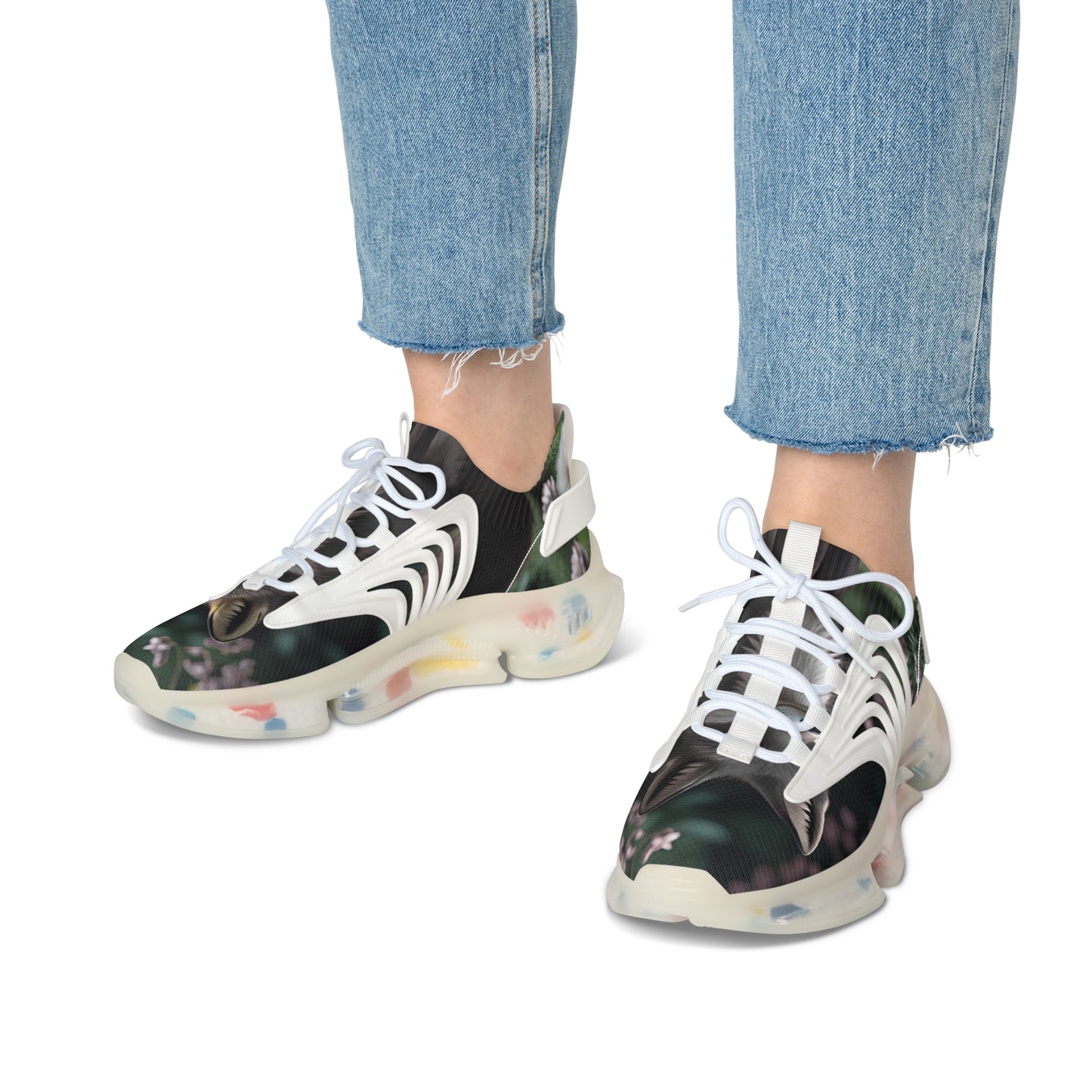 Floral Women's Sneakers, Stylish Casual Shoes, Trendy Athletic Footwear, Unique Gift for Her, Spring Fashion Footwear