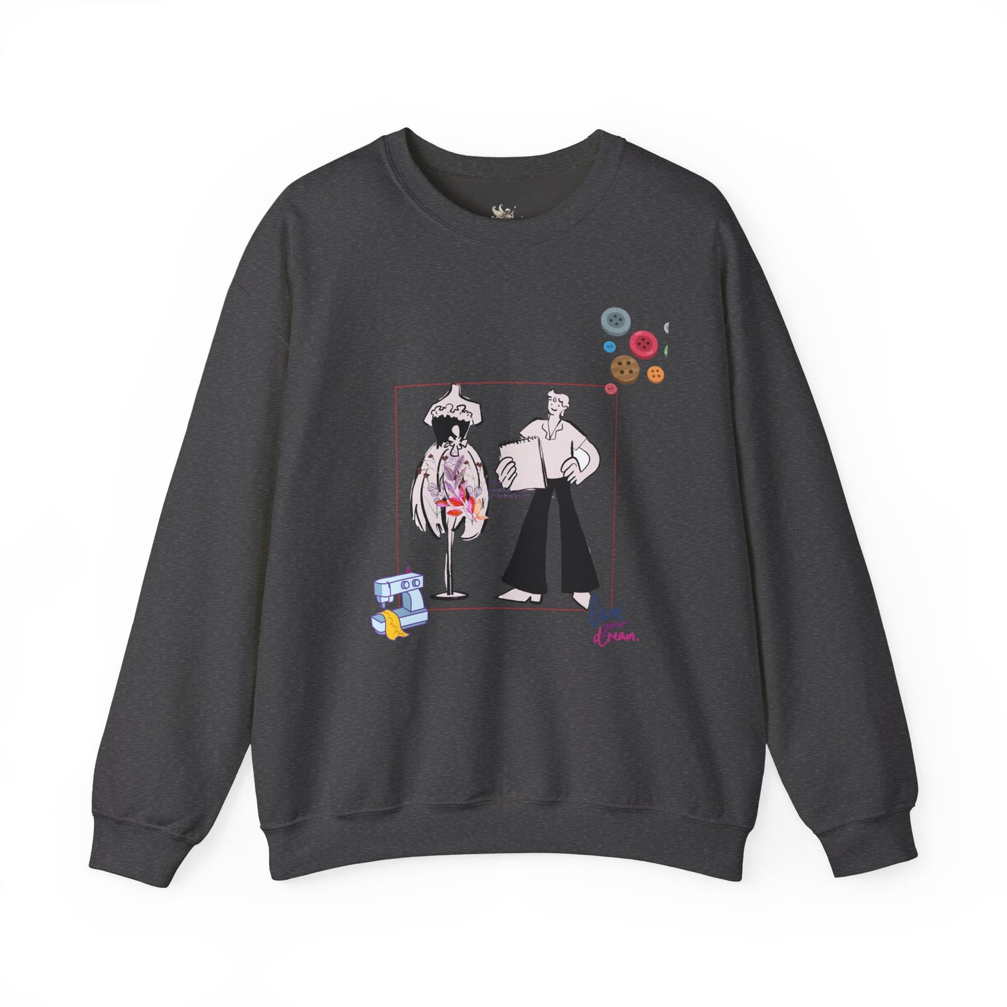Chic Artistic Crewneck Sweatshirt - Unique Graphic Art, Cozy Gift for Art Lovers, Stylish Layering for Any Occasion, Trendy Sweatshirt