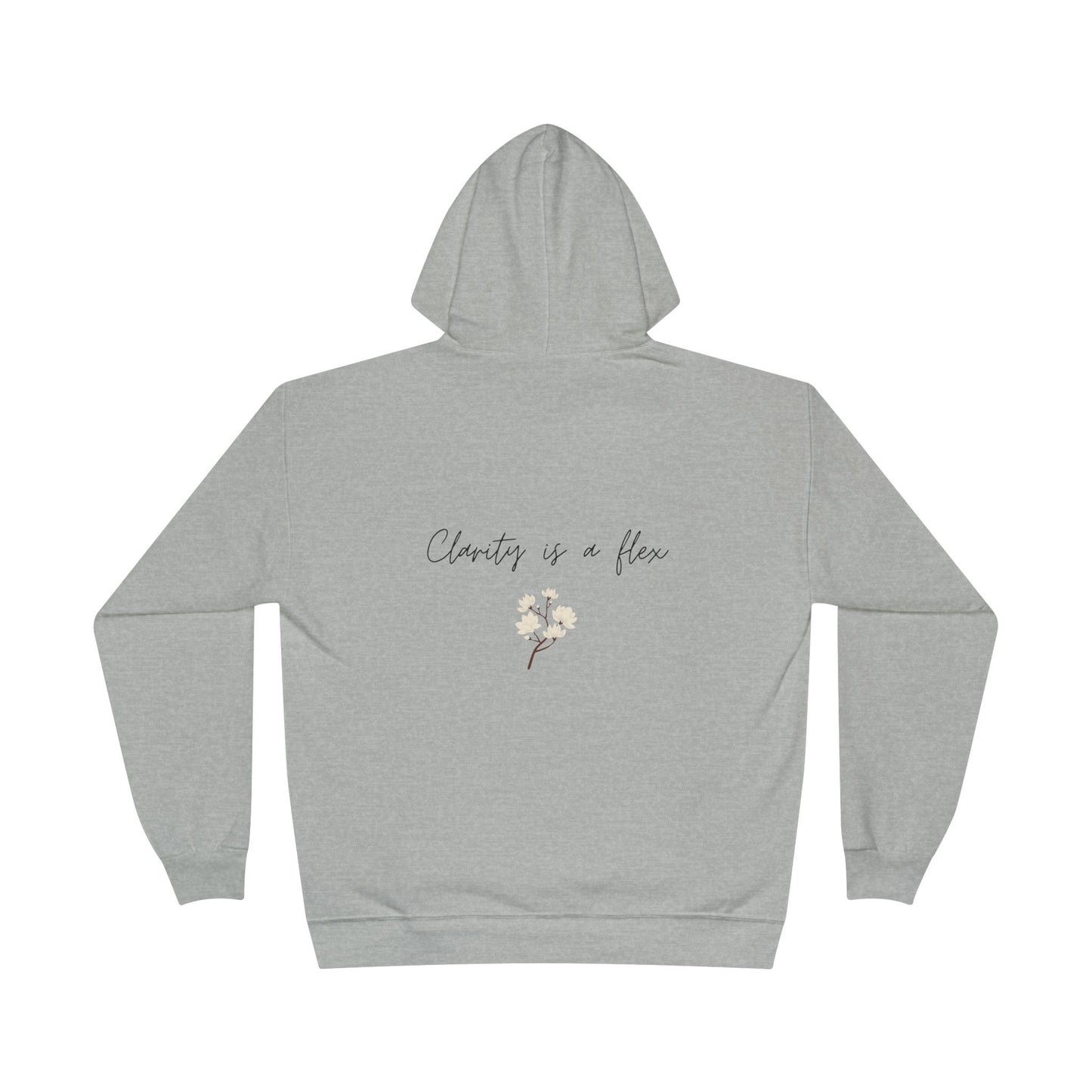 Charity Is a Flower Hoodie — Minimal Floral Charity Quote Pullover