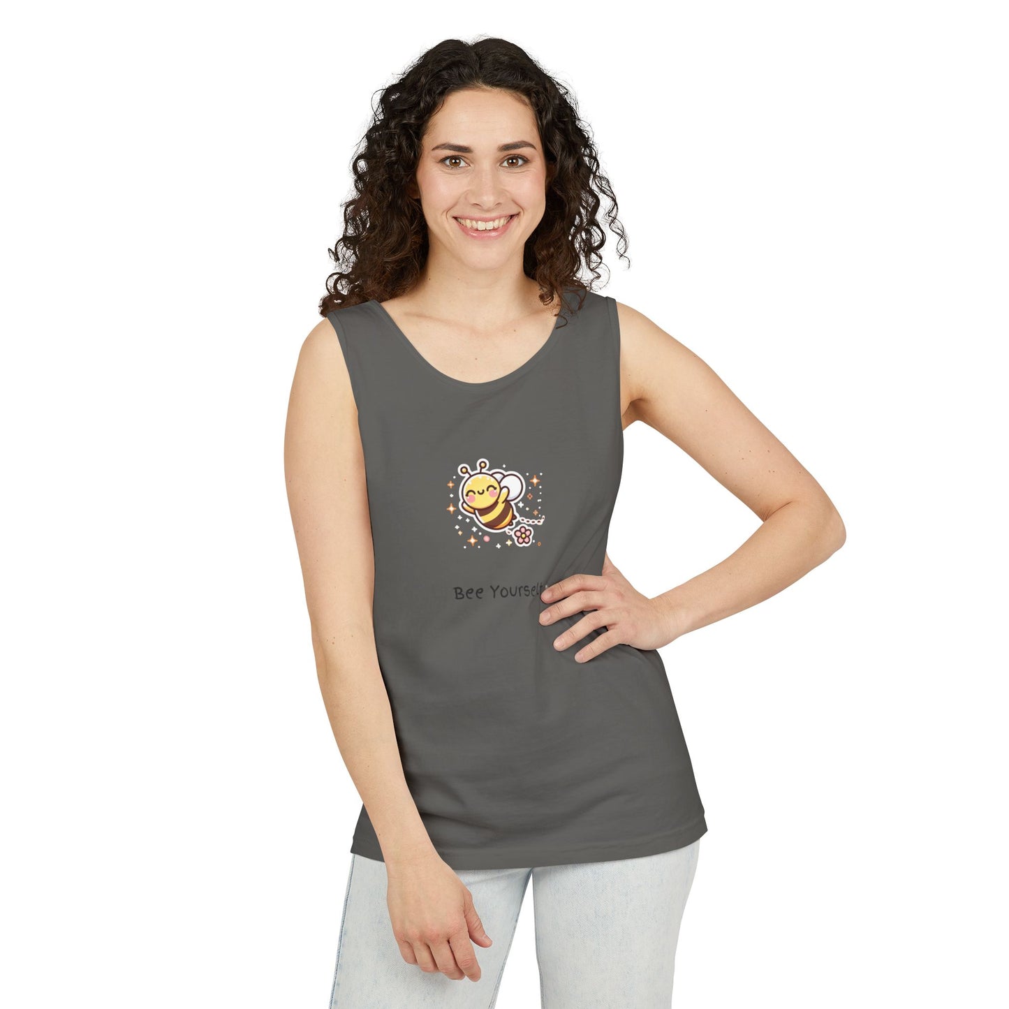 Bee Yourself Tank Top, Cute Bee Apparel, Summer Fashion, Unisex Summer Top, Gift for Nature Lovers, Bee Enthusiast Tank