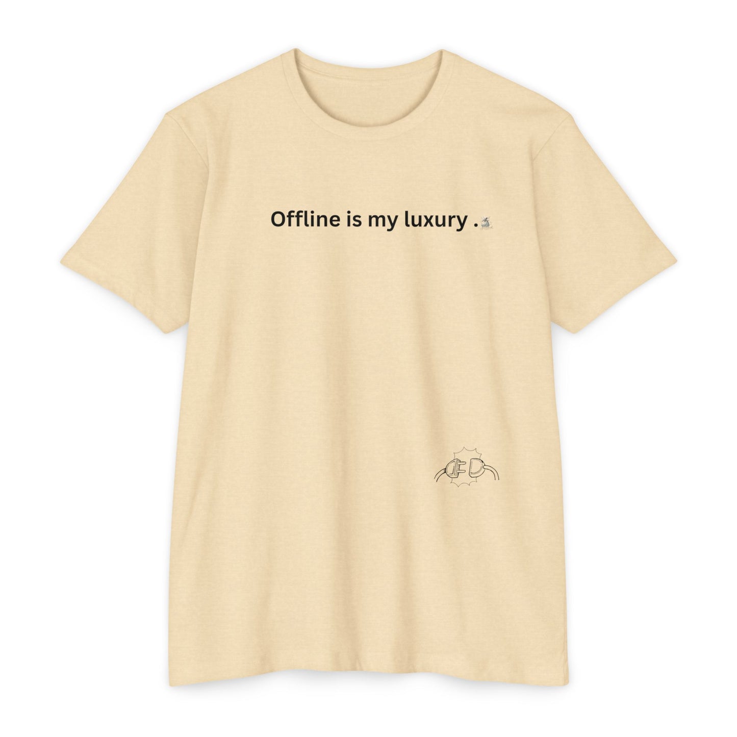 Unisex Relaxed Fit T-Shirt - "Offline is my luxury" - Casual Wear, Gift for Nature Lovers, Mindfulness Apparel, Vintage Style Tee, [...]