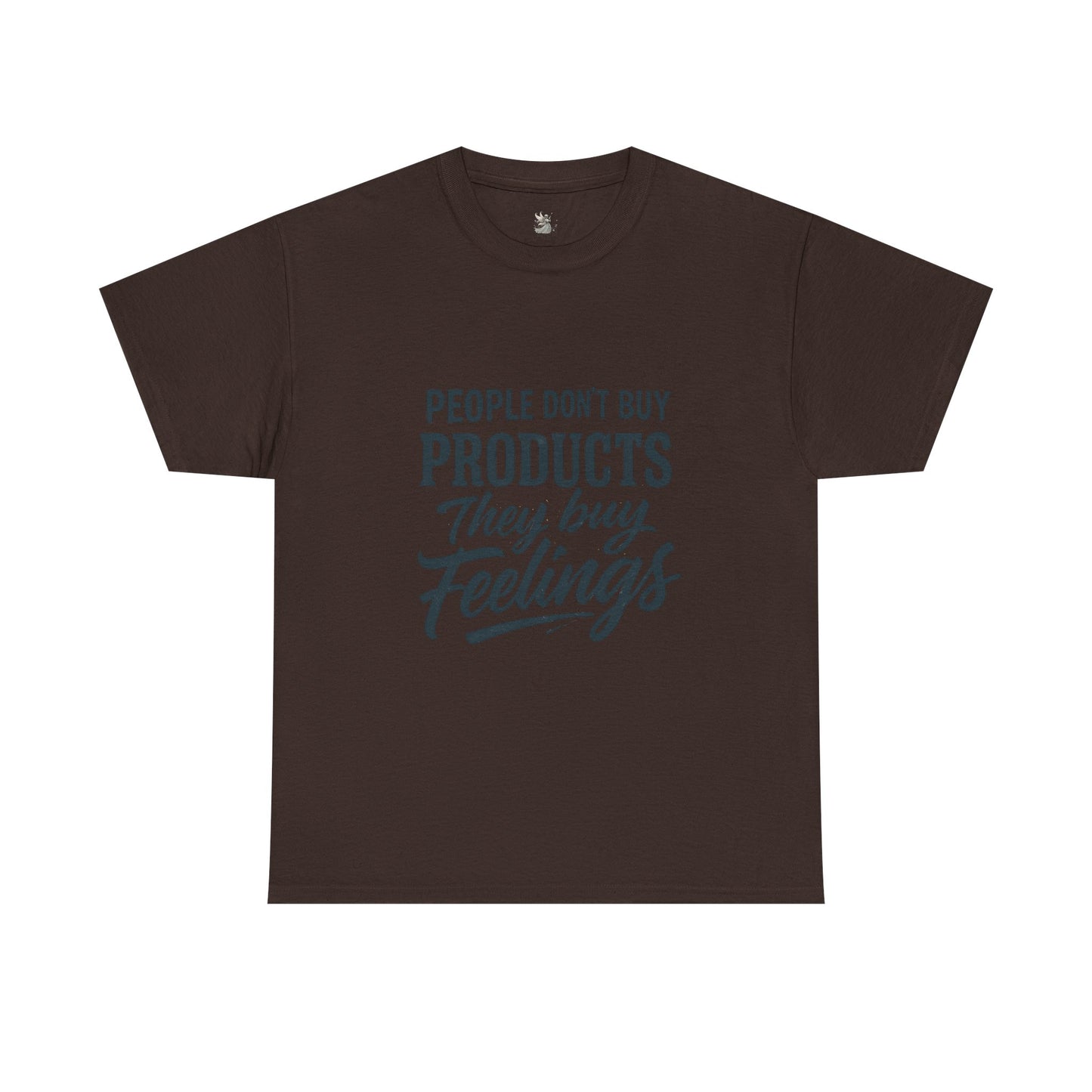 Unisex Heavy Cotton Tee: 'People Don't Buy Products, They Buy Feelings' - Casual Fashion, Gift Idea, Everyday Wear, Comfortable Style, [...]