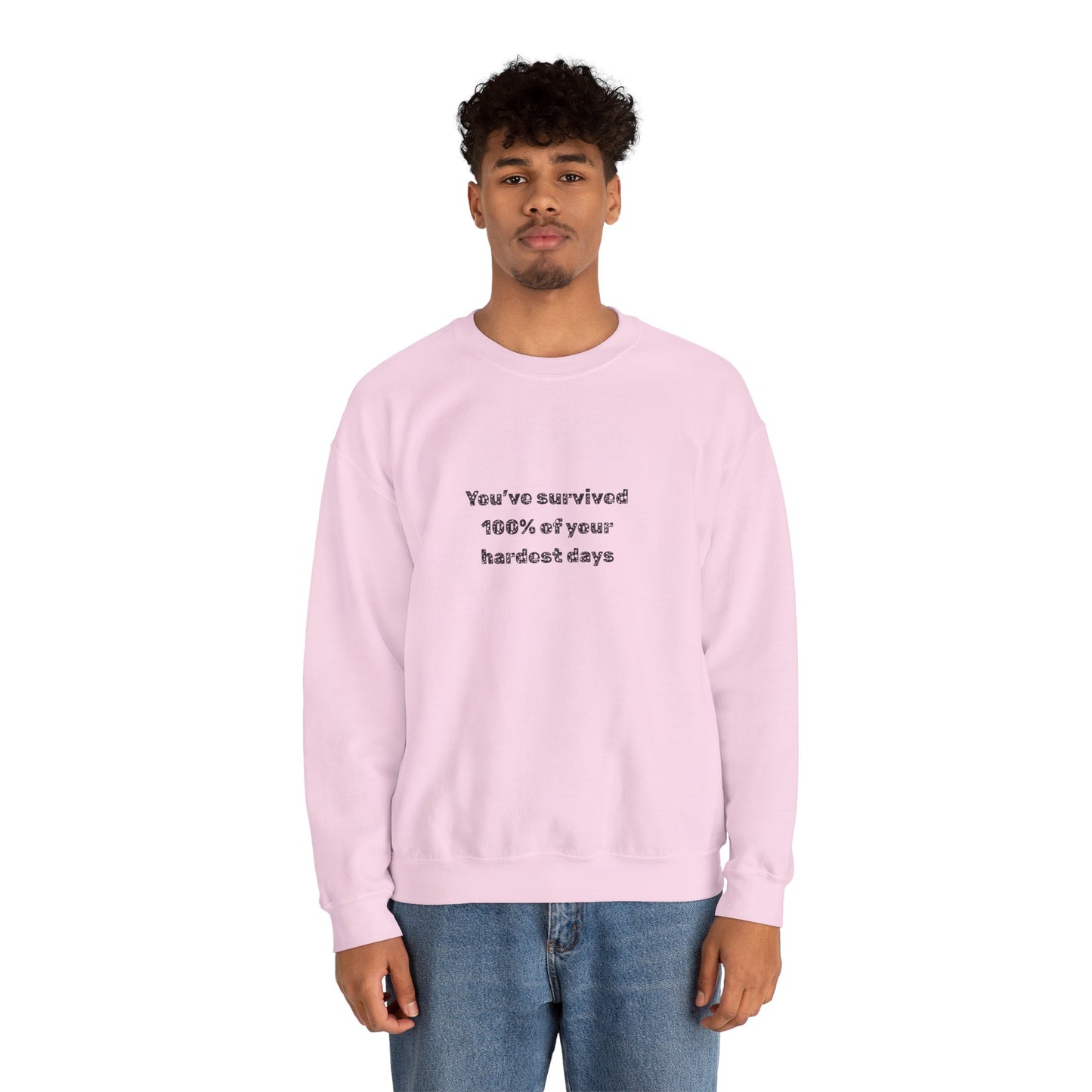 Minimalist Chest Quote Sweatshirt | Subtle Typographic Design
