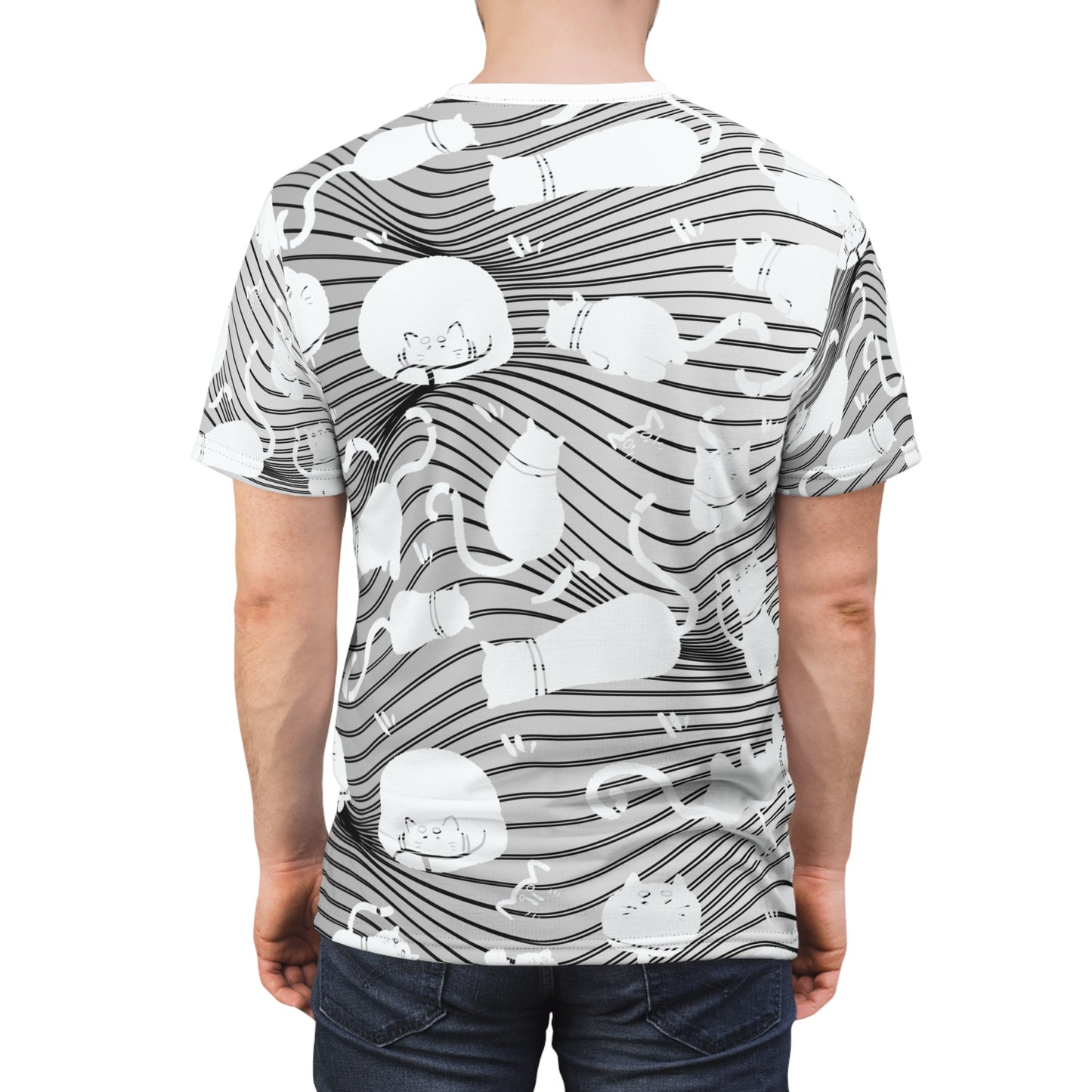 Cat-Themed Unisex Tee, AOP Cut & Sew Shirt, Fun Pet Lover Gift, Unique Cat Apparel, Comfortable Everyday Wear, Perfect for Cat Lovers, [...]