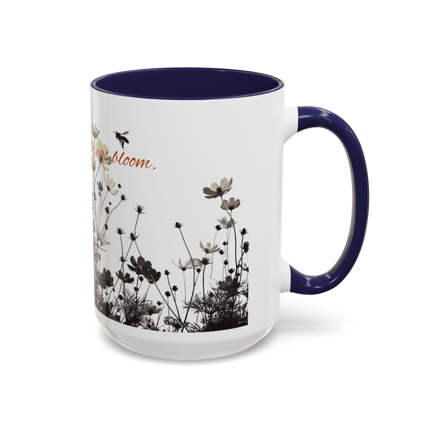 Floral Accent Coffee Mug