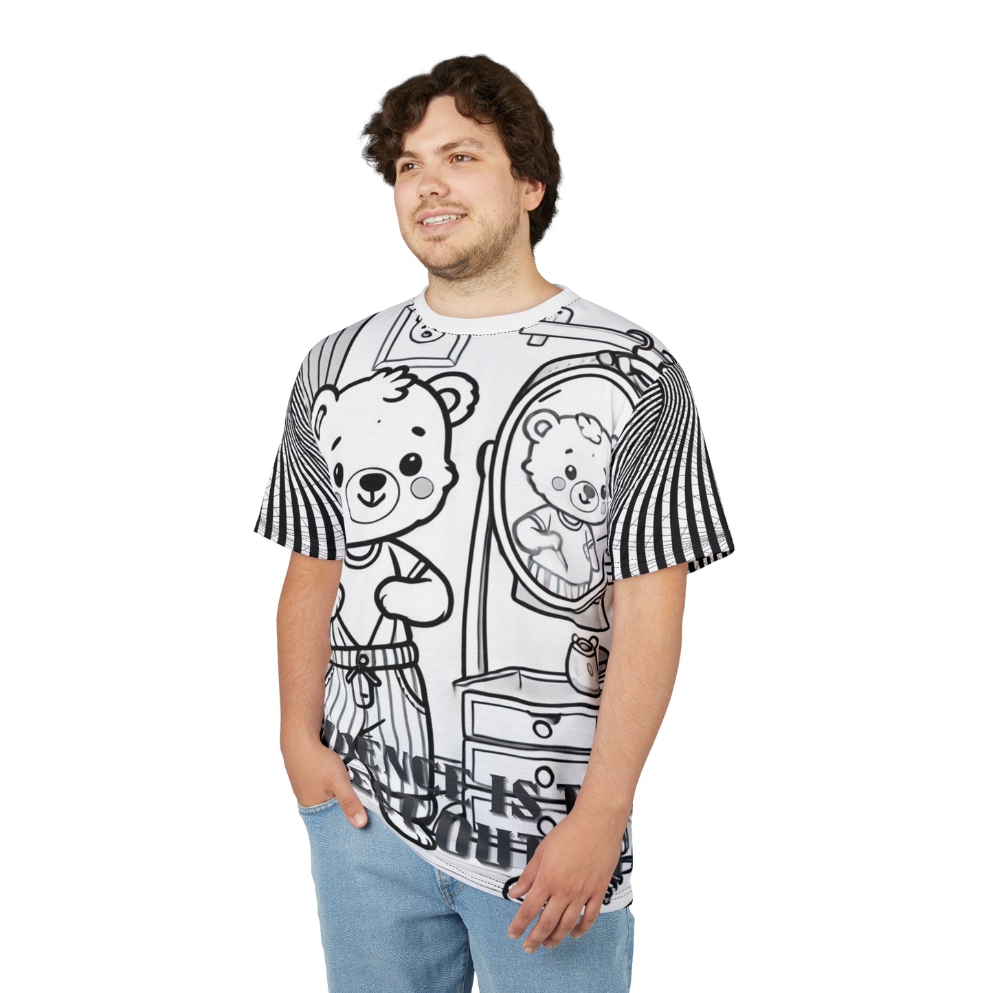 Cute Bear Confidence Tee, Unisex T-Shirt, Graphic Tee, Fun Fashion, Gift for Kids, Positive Vibes