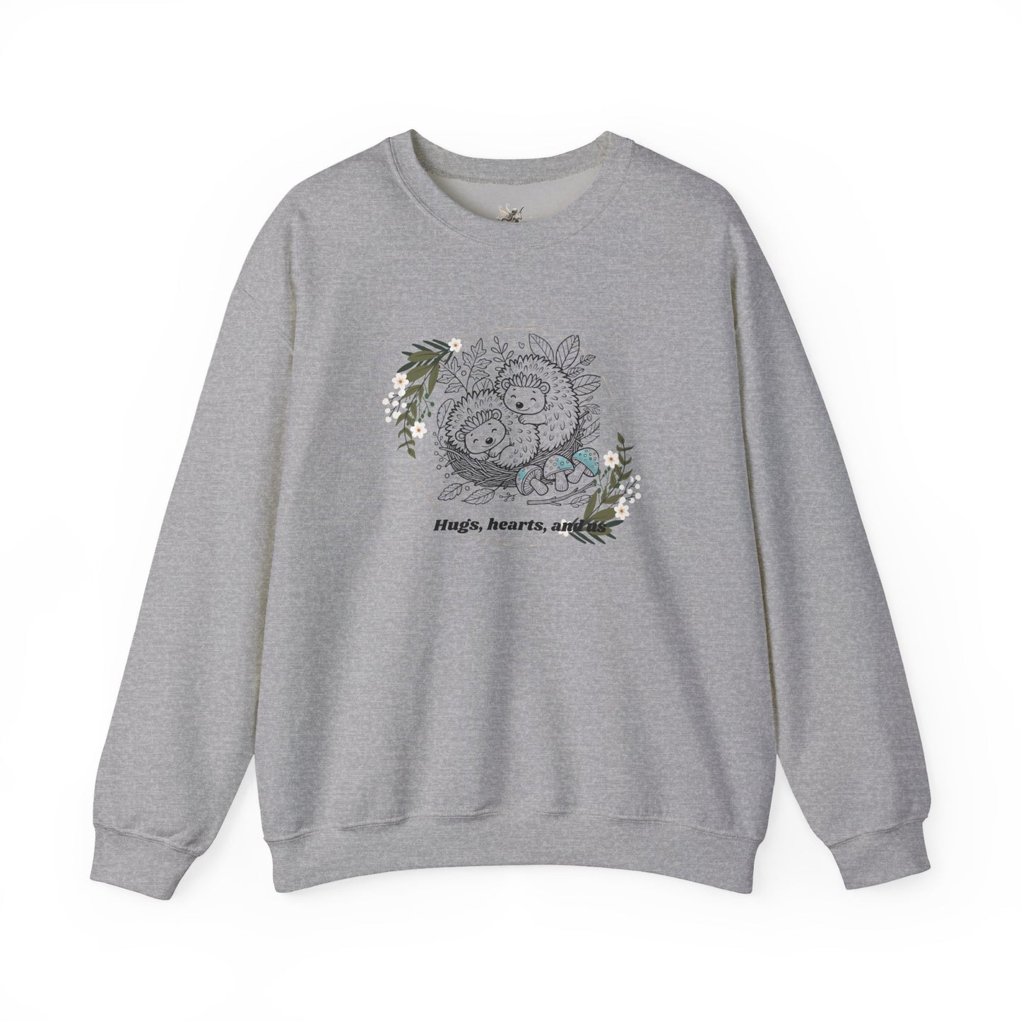 Hedgehog Sweatshirt - Valentine's Day Love Illustration