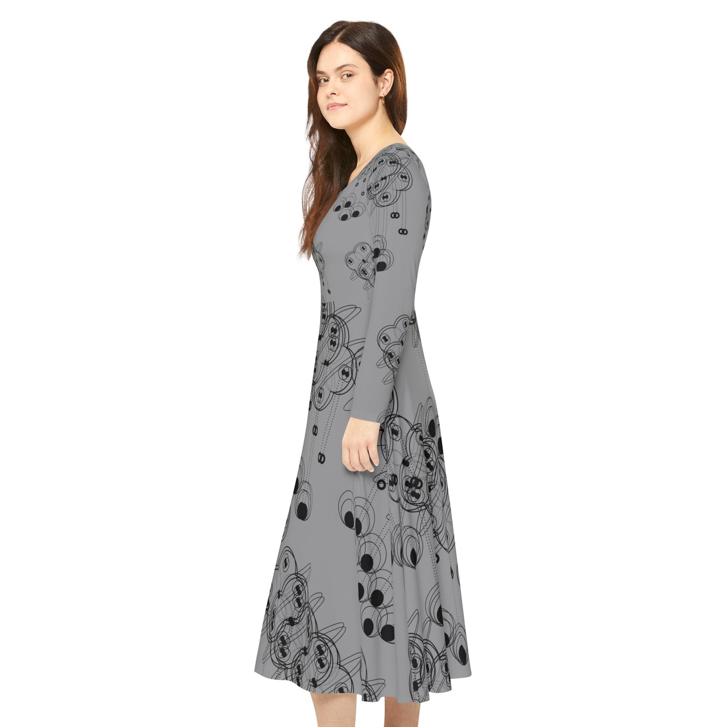 Chic Long Sleeve Dance Dress - Flowing, Comfortable, Ideal for Dance Classes, Parties, and Special Occasions, Gift for Dancers, [...]