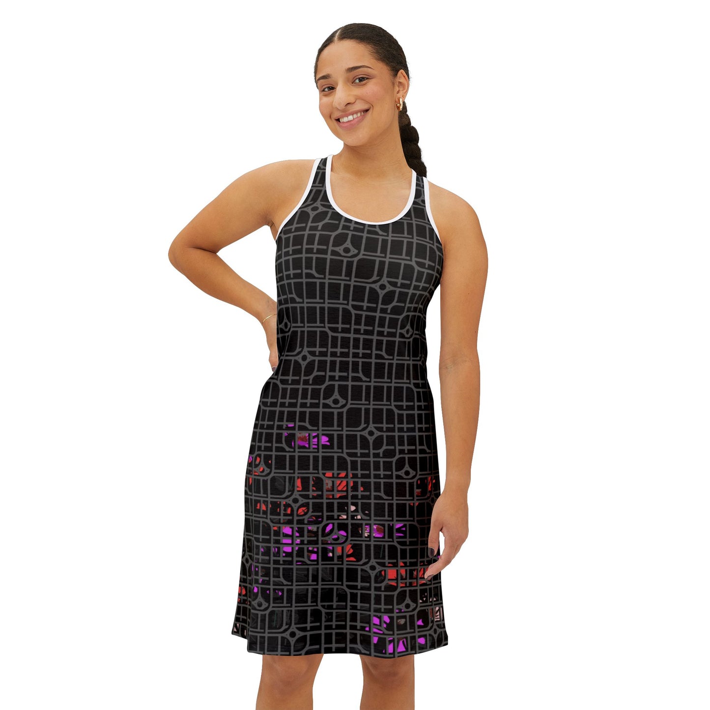 Women's Mountain Escape Racerback Dress, Summer Dress, AOP Dress, Nature Lover Dress, Vacation Outfit, Outdoor Adventure Dress