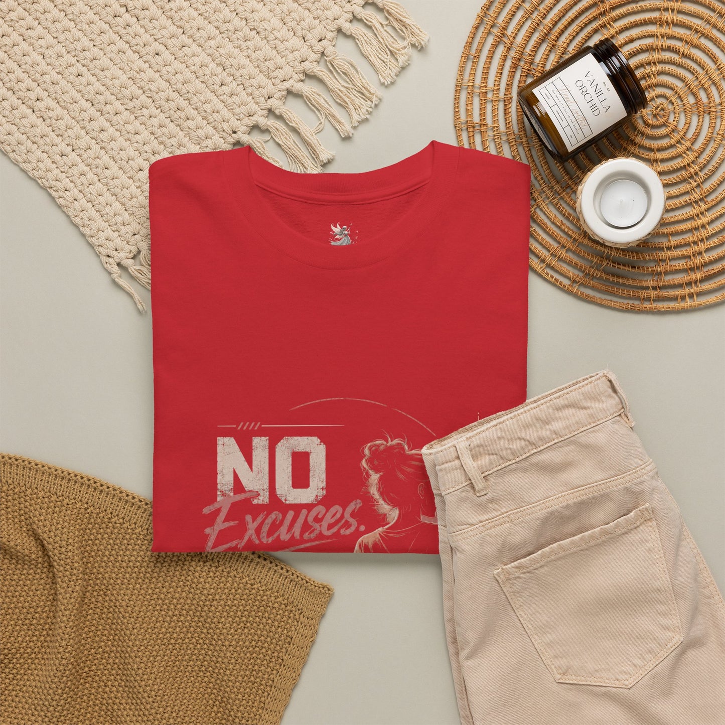 No Excuses No Regrets Tee | Motivational Graphic T-Shirt | Silhouette Design