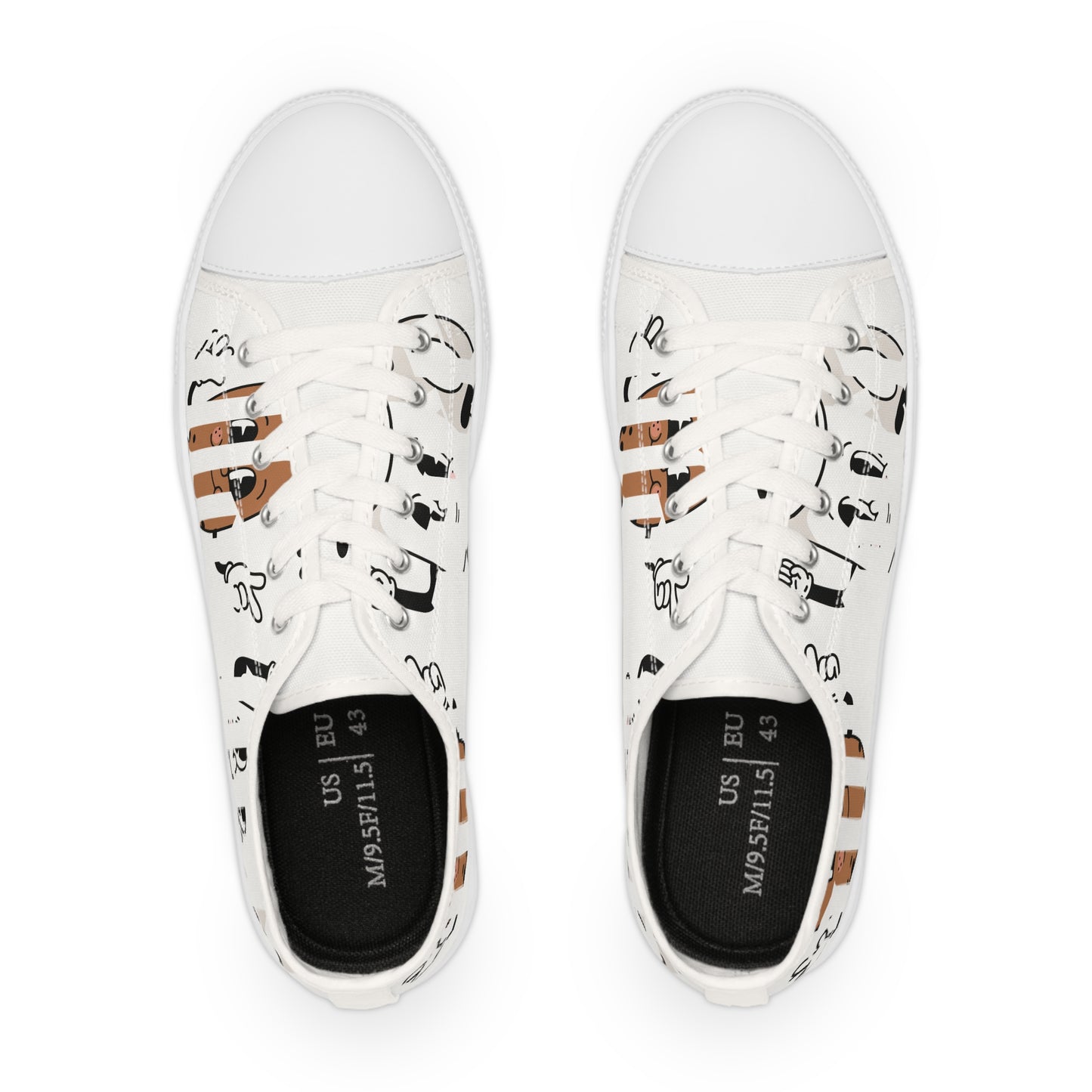 Playful Cartoon Sneakers for Men, Cute Low Top Shoes, Casual Footwear, Unique Gift for Teens, Fun Everyday Sneakers