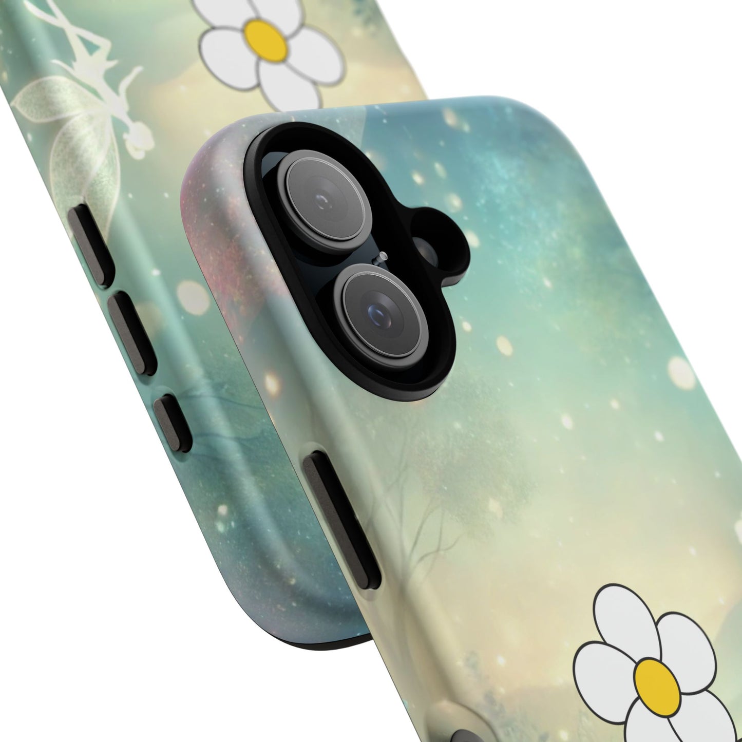 Flower Fairy Phone Case, Tough Phone Cover, Floral Design, Fairy Aesthetic, Gift for Her, Spring Decor, Cute Case for Friends