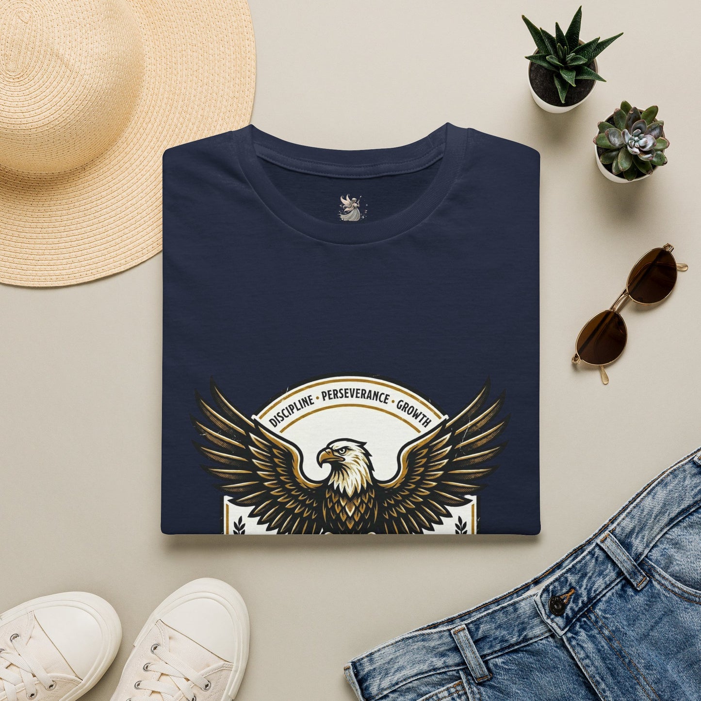 Eagle Emblem Earn It Every Day T-Shirt | Wisdom, Discipline, Perseverance