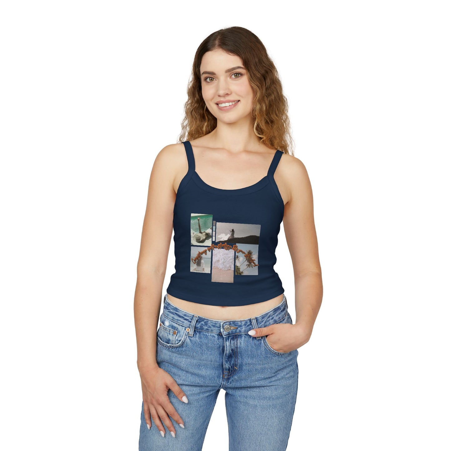 Chic Women's Spaghetti Strap Tank Top, Summer Essential, Vacation Wear, Beach Party, Casual Outfit, Stylish Layering Top