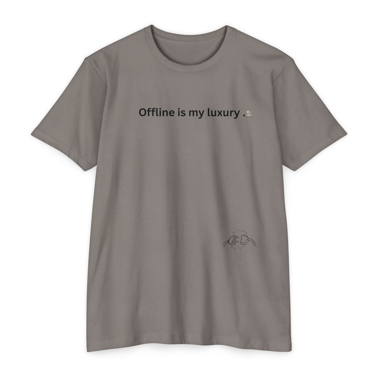 Unisex Relaxed Fit T-Shirt - "Offline is my luxury" - Casual Wear, Gift for Nature Lovers, Mindfulness Apparel, Vintage Style Tee, [...]