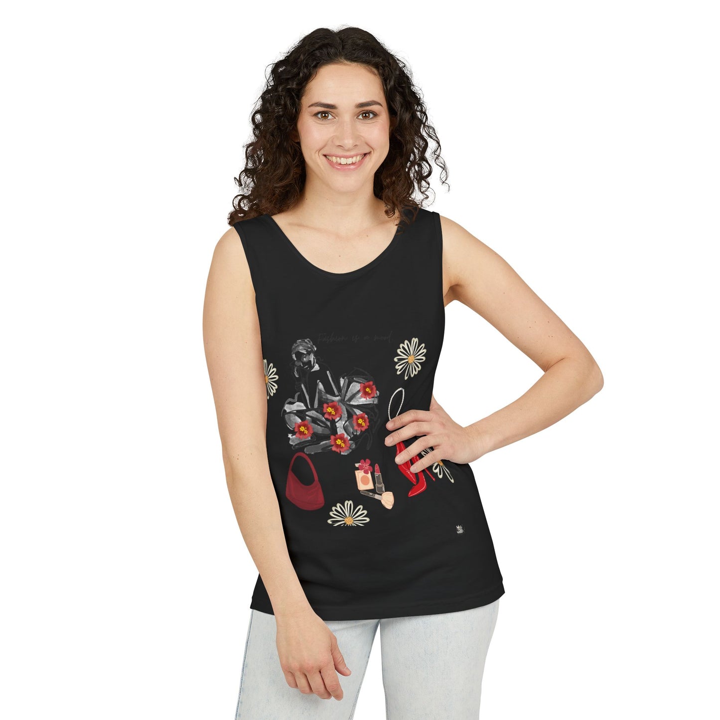 Stylish Fashionista Tank Top, trendsetter tank, summer apparel, gift for fashion lovers, casual chic top, vibrant summer style