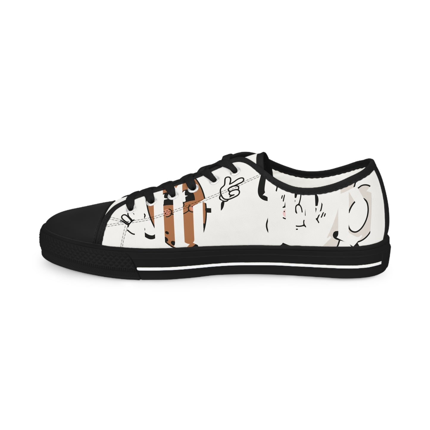 Playful Cartoon Sneakers for Men, Cute Low Top Shoes, Casual Footwear, Unique Gift for Teens, Fun Everyday Sneakers