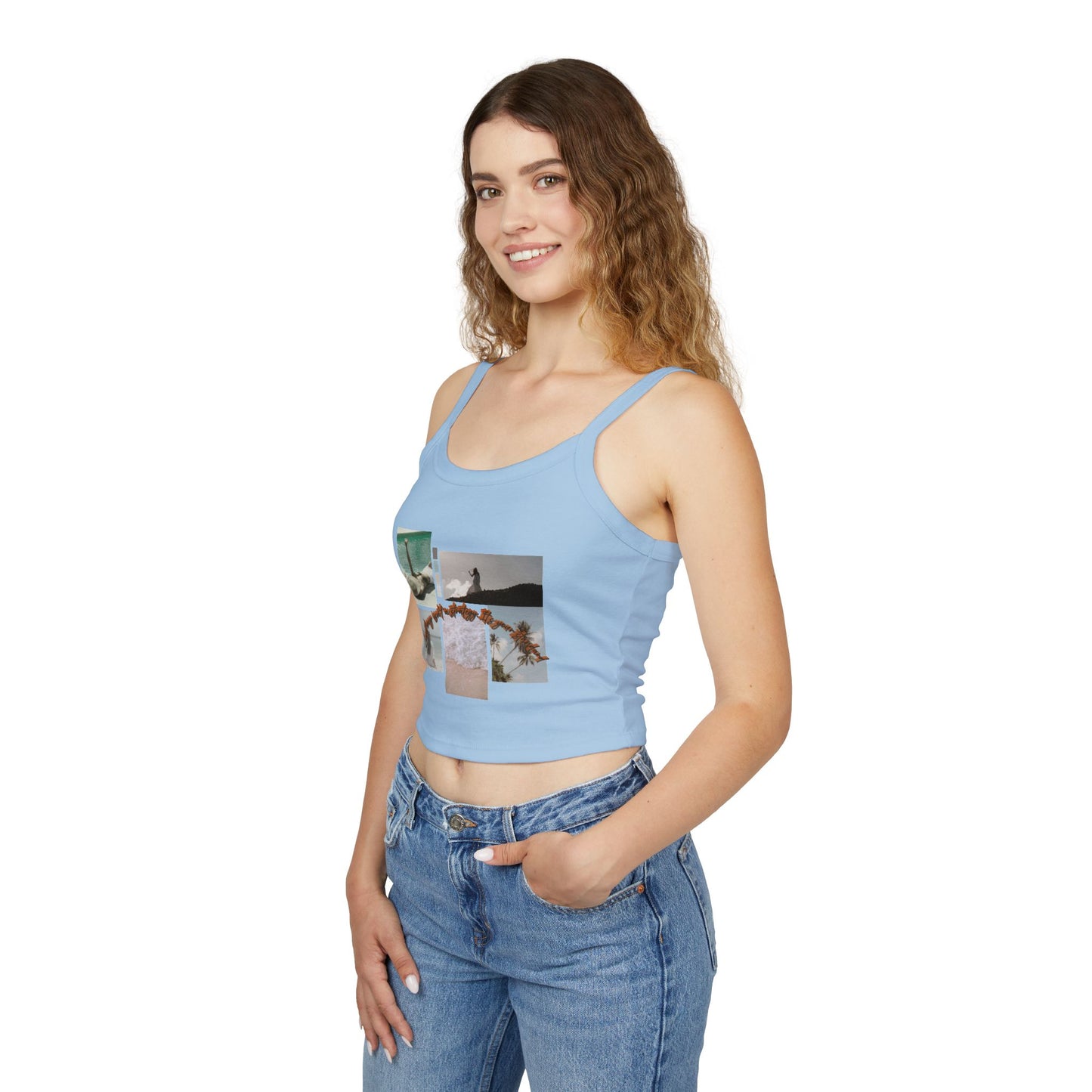 Chic Women's Spaghetti Strap Tank Top, Summer Essential, Vacation Wear, Beach Party, Casual Outfit, Stylish Layering Top