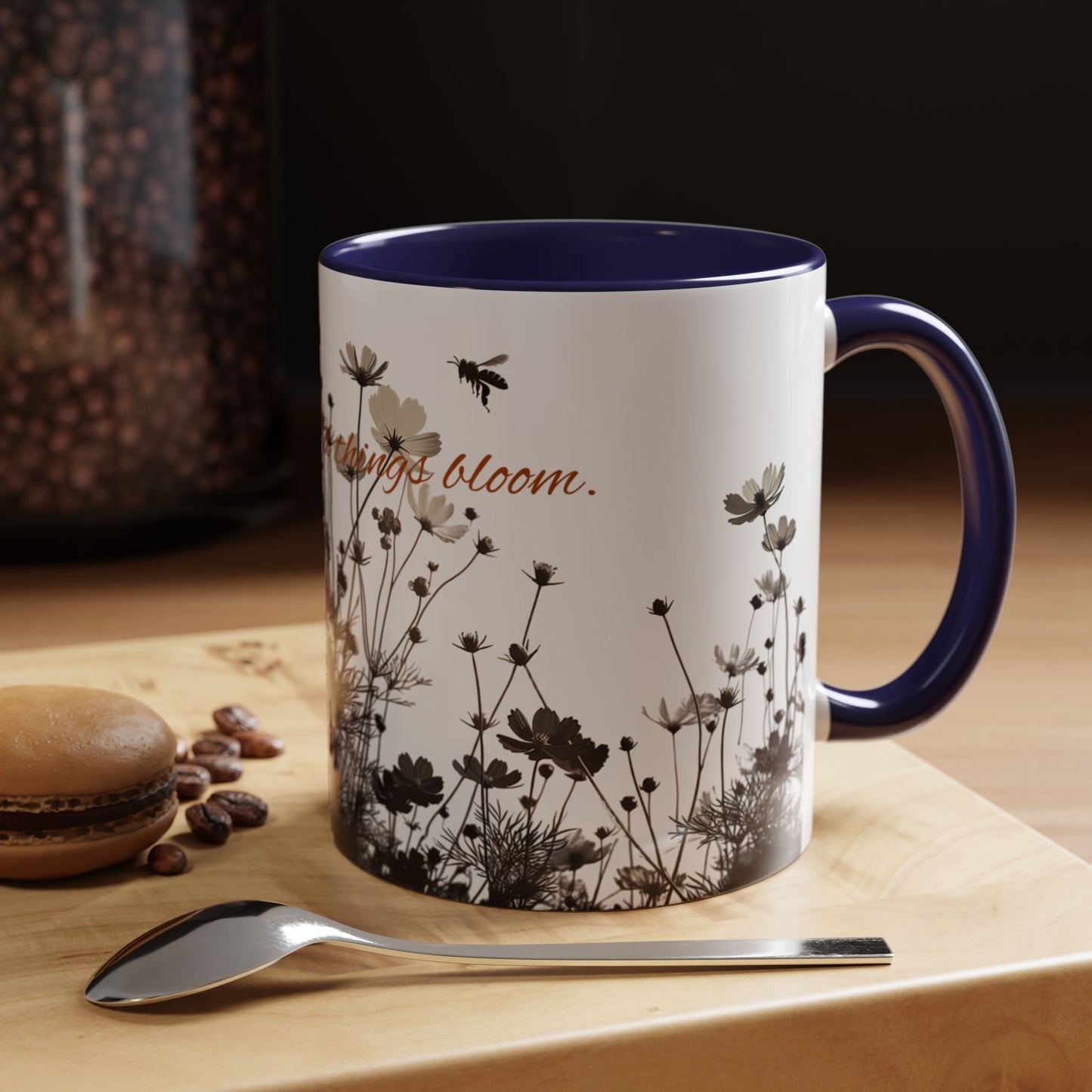 Floral Accent Coffee Mug