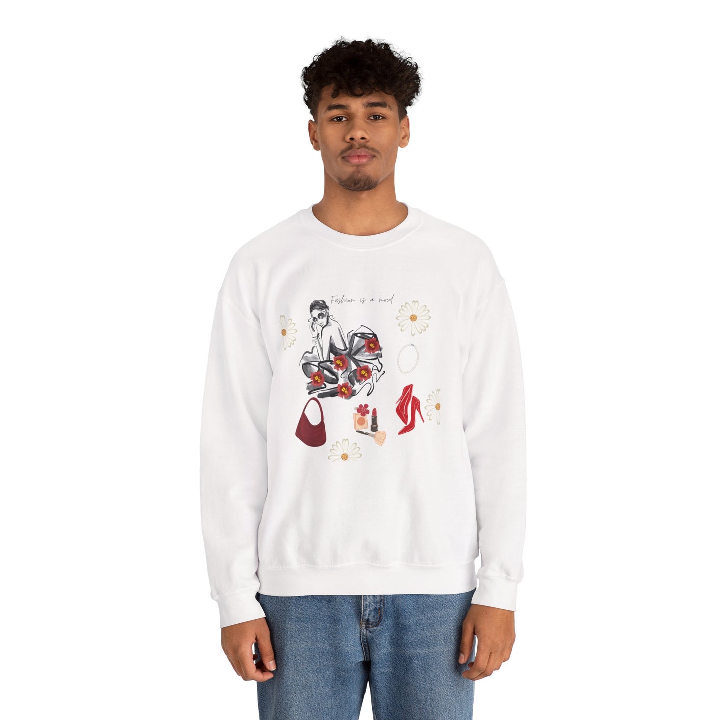 Fashion Illustration Sweatshirt - Modern Woman Style
