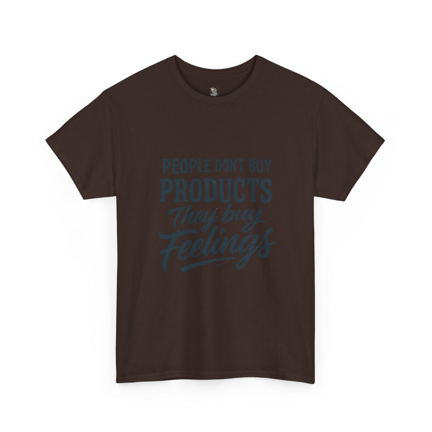 Unisex Heavy Cotton Tee: 'People Don't Buy Products, They Buy Feelings' - Casual Fashion, Gift Idea, Everyday Wear, Comfortable Style, [...]