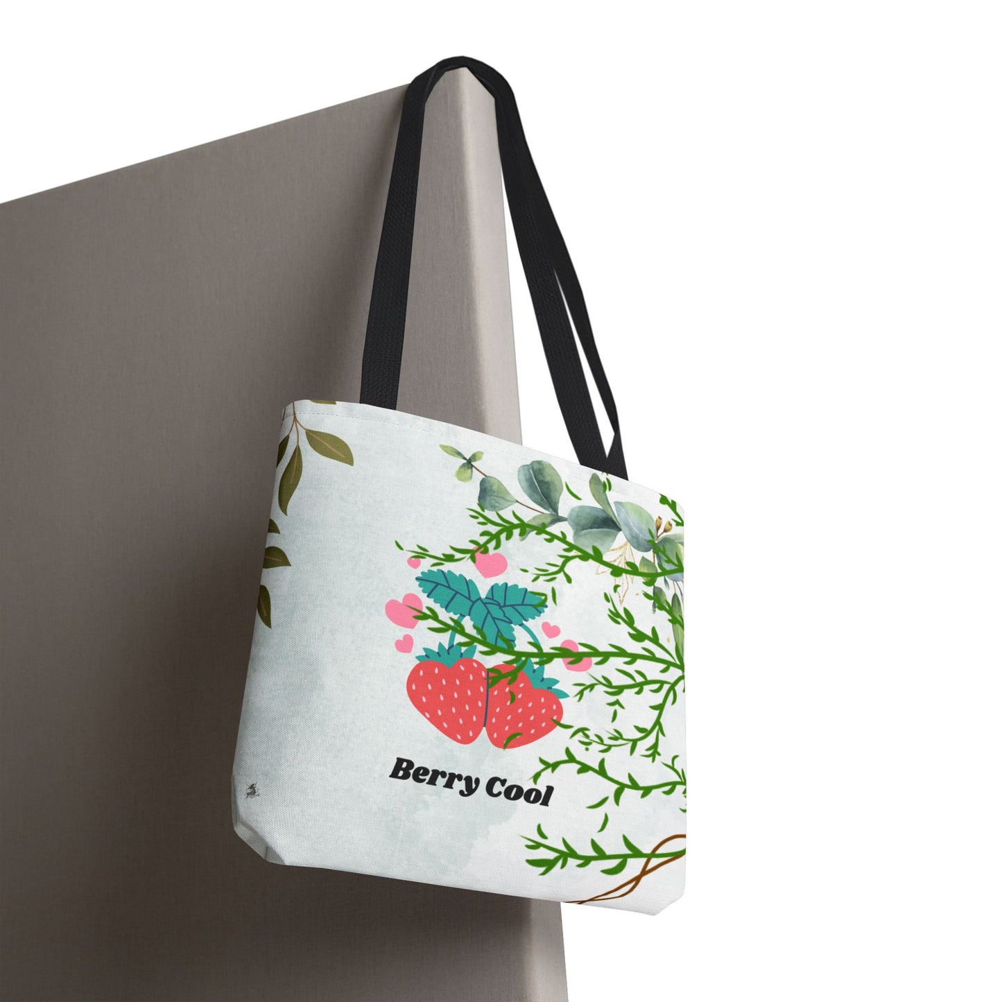 Berry Cool Tote Bag, Spring Fashion Accessory, Eco-Friendly Shopping Bag, Gift for Her, Floral Tote