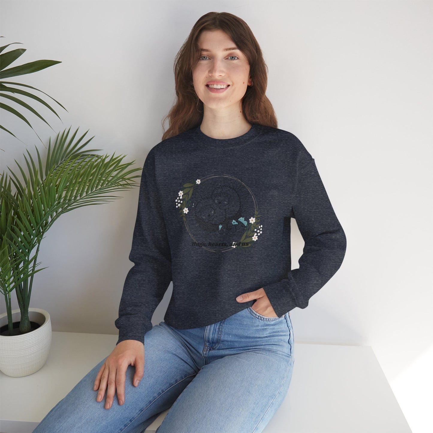Hedgehog Sweatshirt - Valentine's Day Love Illustration