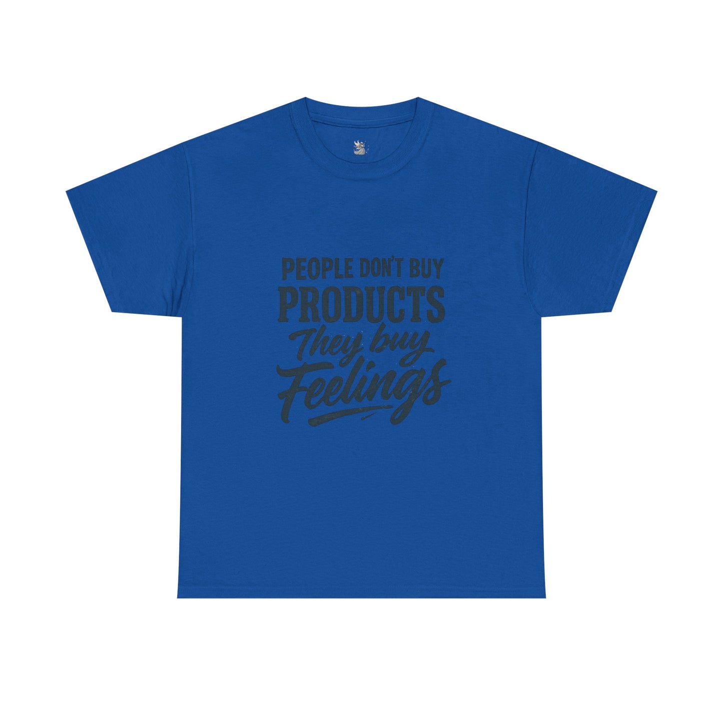 Unisex Heavy Cotton Tee: 'People Don't Buy Products, They Buy Feelings' - Casual Fashion, Gift Idea, Everyday Wear, Comfortable Style, [...]