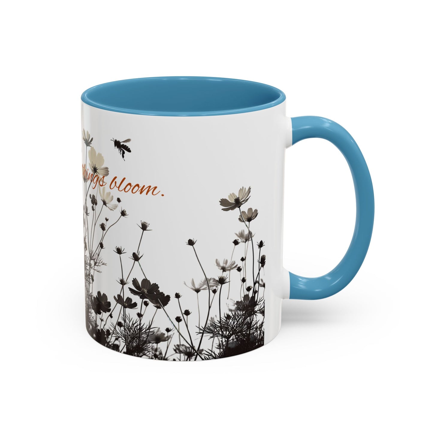 Floral Accent Coffee Mug