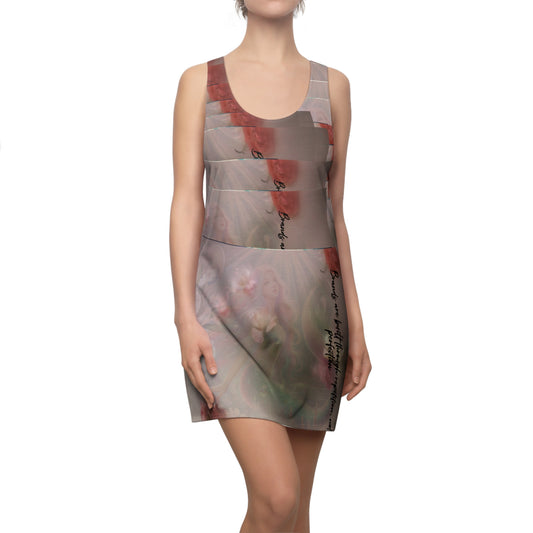 Women's Dress, Abstract Design Apparel, Artistic Sleeveless Dress, Creative Patterned Clothing, Unique Racerback Dress, Stylish Summer
