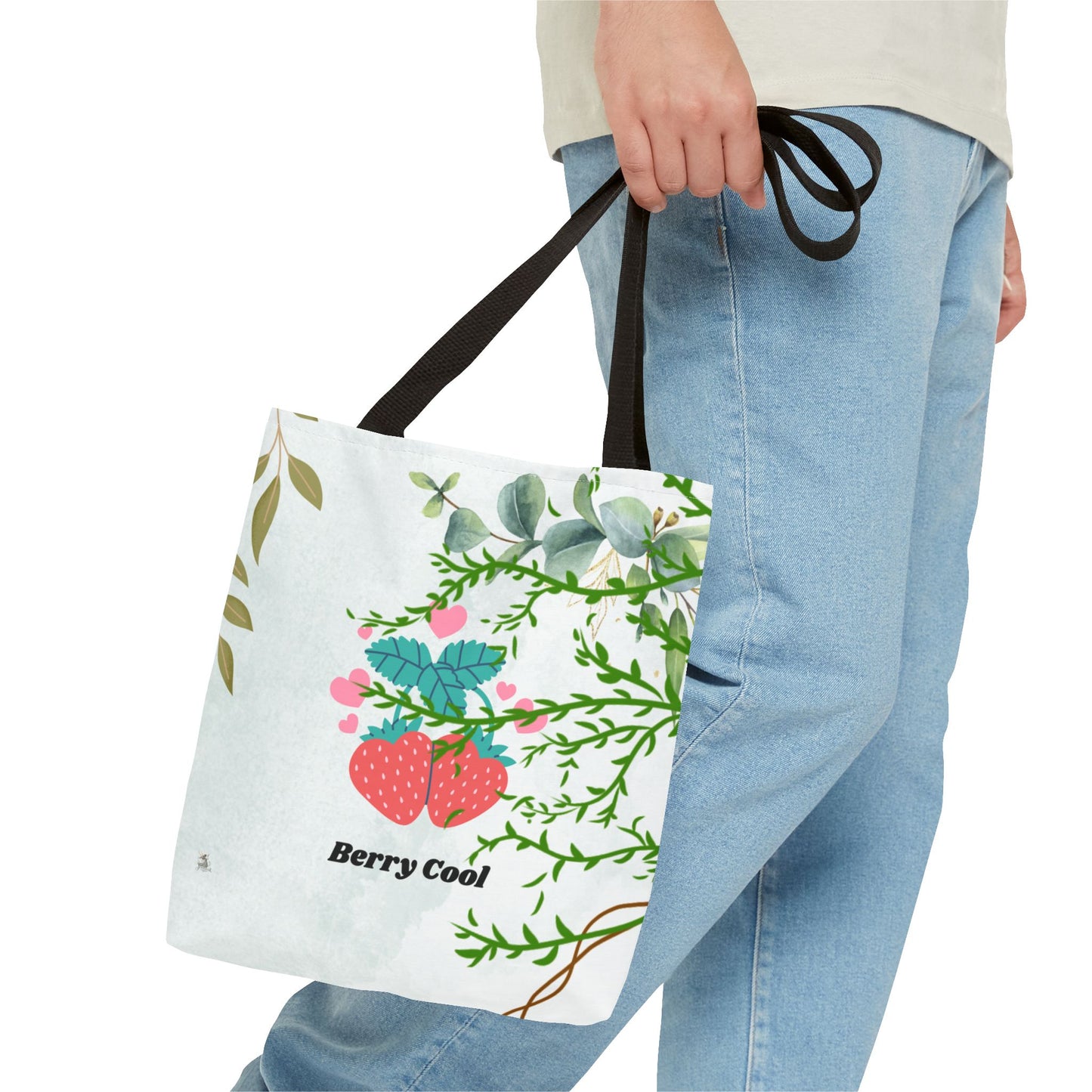 Berry Cool Tote Bag, Spring Fashion Accessory, Eco-Friendly Shopping Bag, Gift for Her, Floral Tote