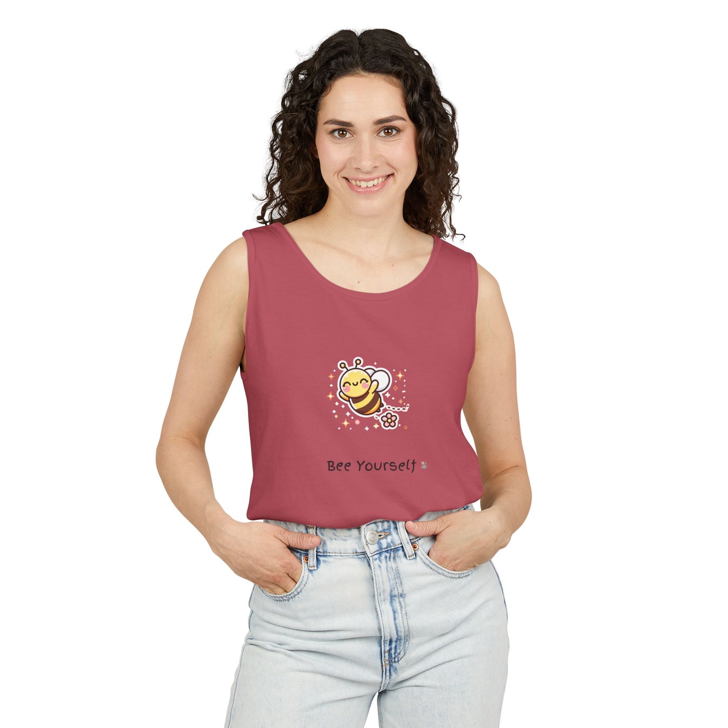 Bee Yourself Tank Top, Cute Bee Apparel, Summer Fashion, Unisex Summer Top, Gift for Nature Lovers, Bee Enthusiast Tank