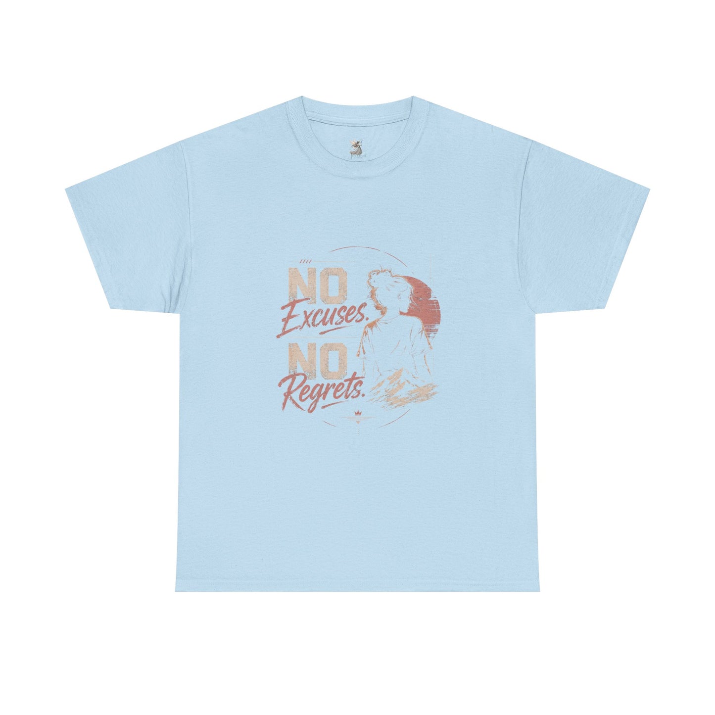 No Excuses No Regrets Tee | Motivational Graphic T-Shirt | Silhouette Design
