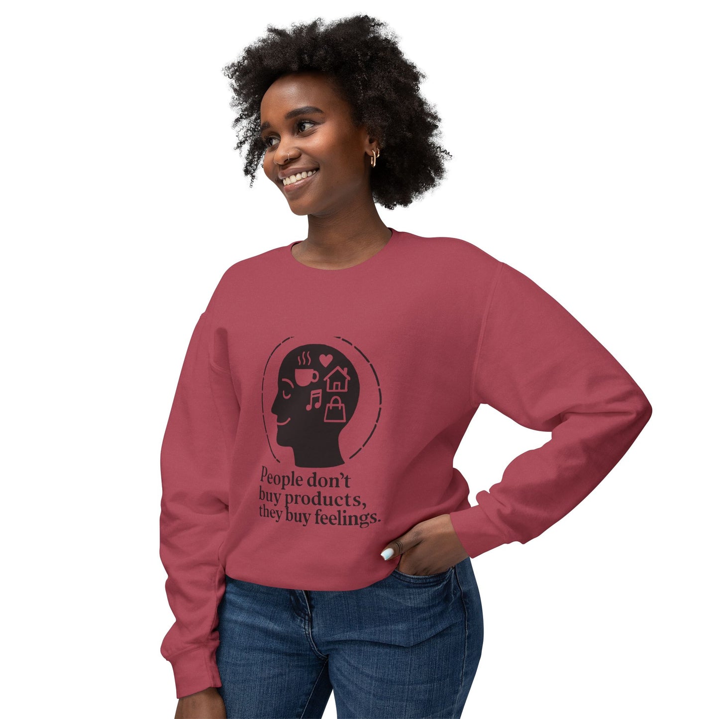 Emotional Connection Lightweight Crewneck Sweatshirt - Perfect Gift for Mindfulness Lovers, Cozy, Inspirational Apparel, Casual [...]