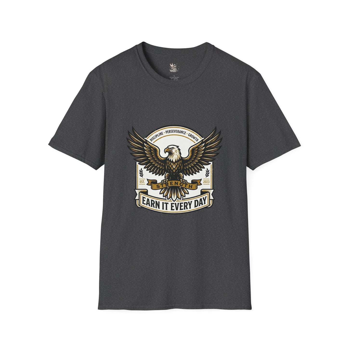 Eagle Emblem Earn It Every Day T-Shirt | Wisdom, Discipline, Perseverance