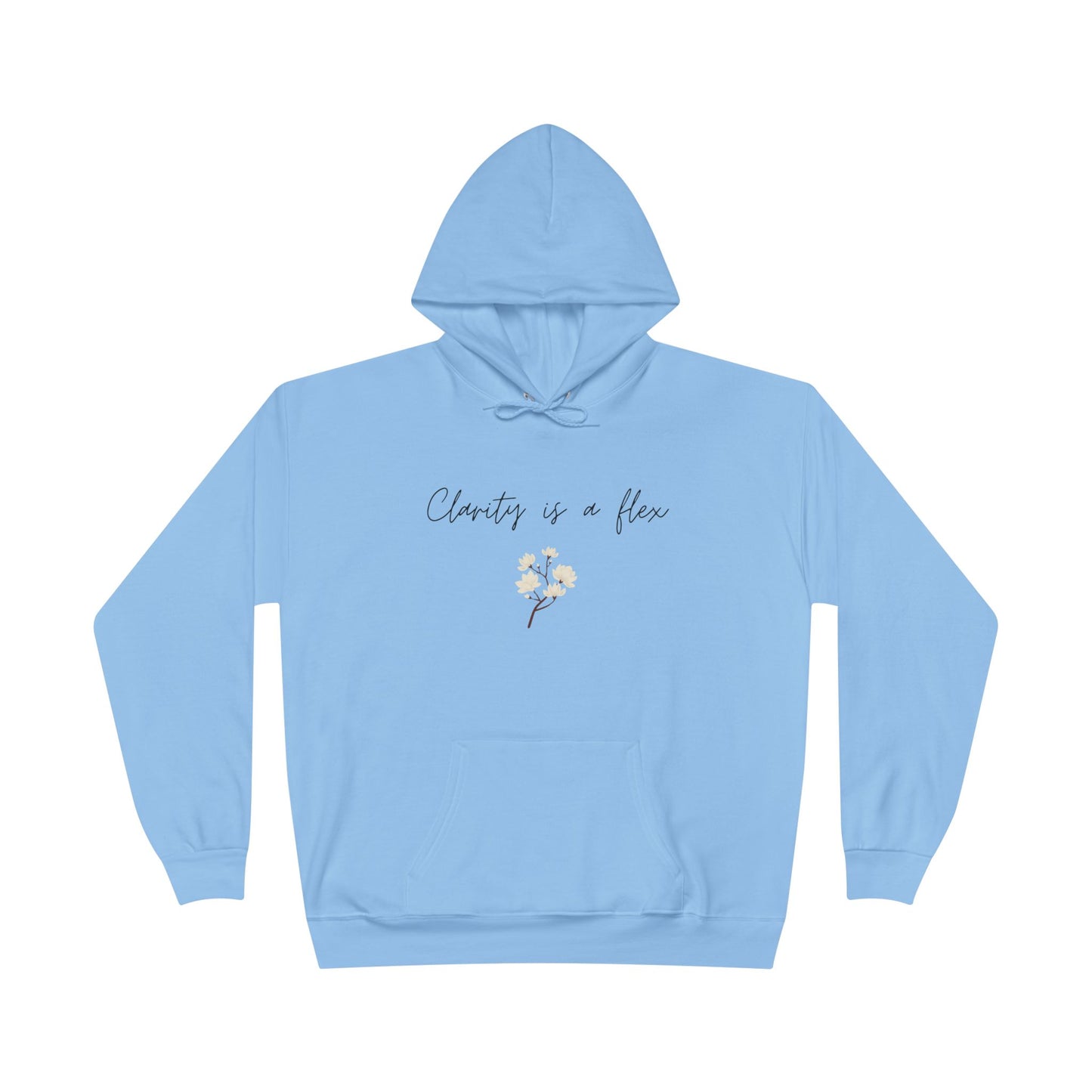 Charity Is a Flower Hoodie — Minimal Floral Charity Quote Pullover