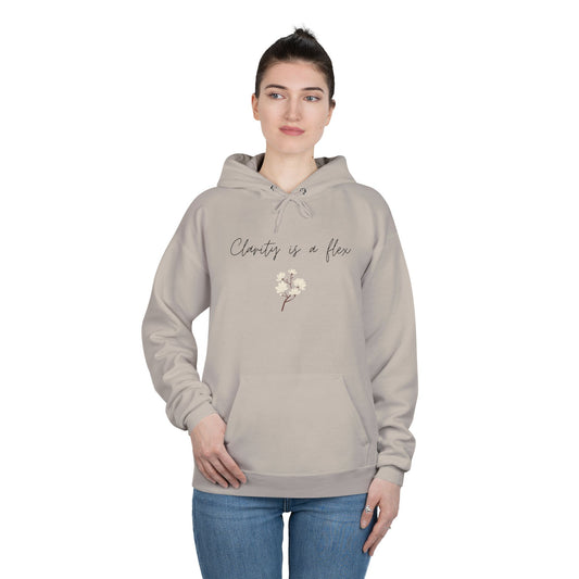 Charity Is a Flower Hoodie — Minimal Floral Charity Quote Pullover