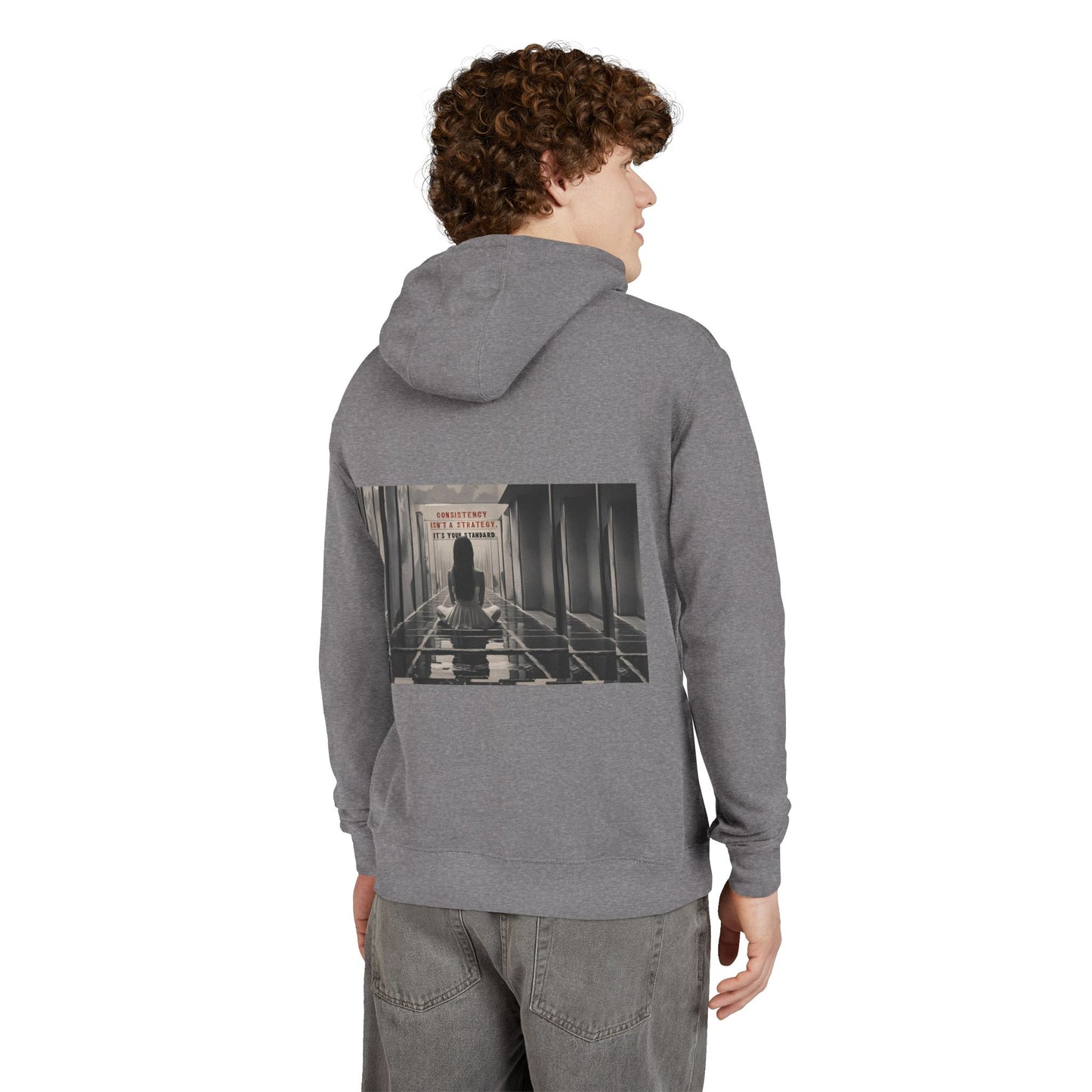 Chic Unisex French Terry Hoodie with Artistic Design, Cozy Streetwear, Ideal Gift for Art Lovers, Stylish Everyday Wear, Perfect for Autumn