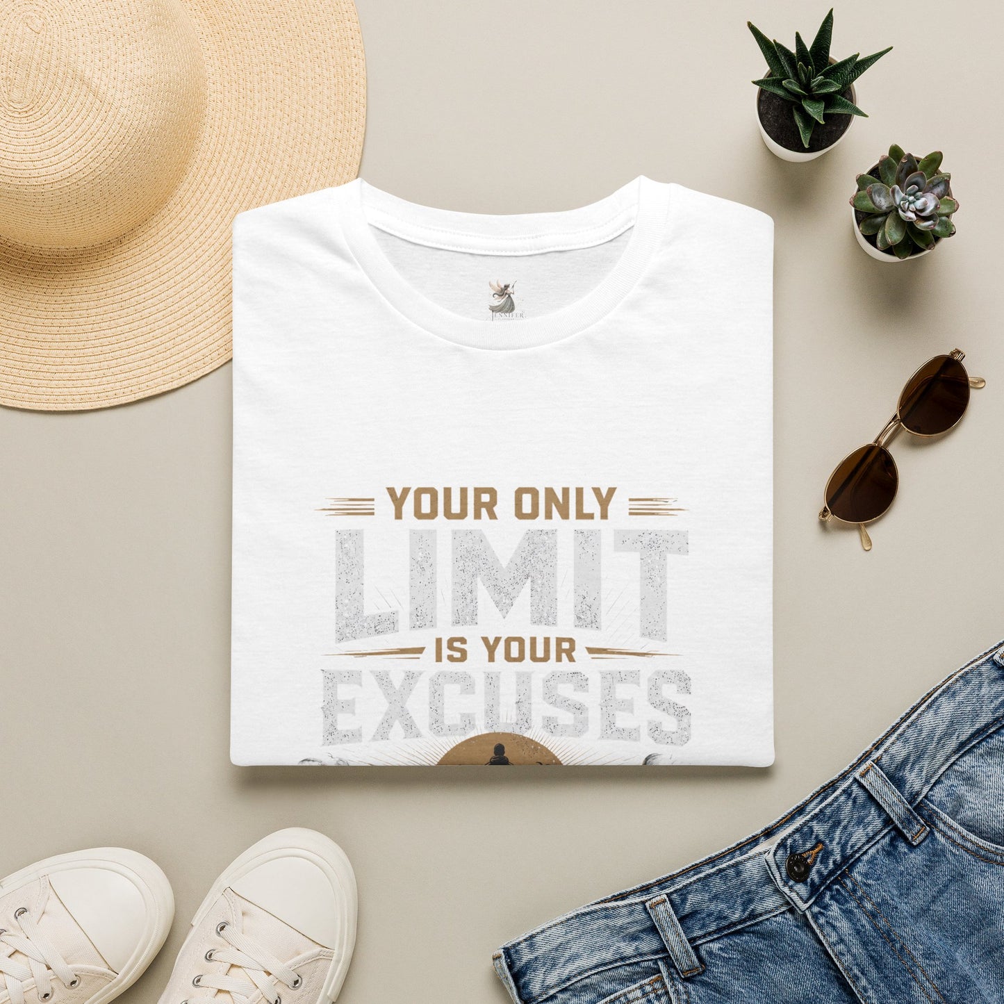 Your Only Limit Is Your Excuses T-Shirt | Motivational Quote Tee
