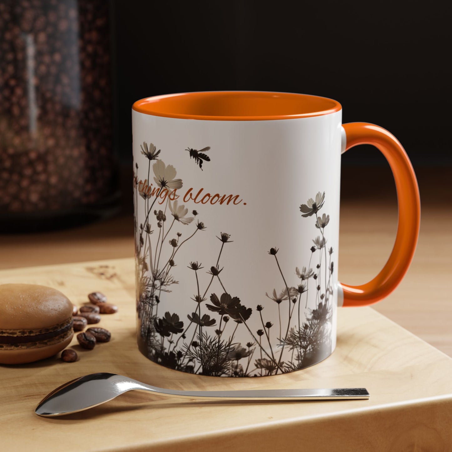 Floral Accent Coffee Mug