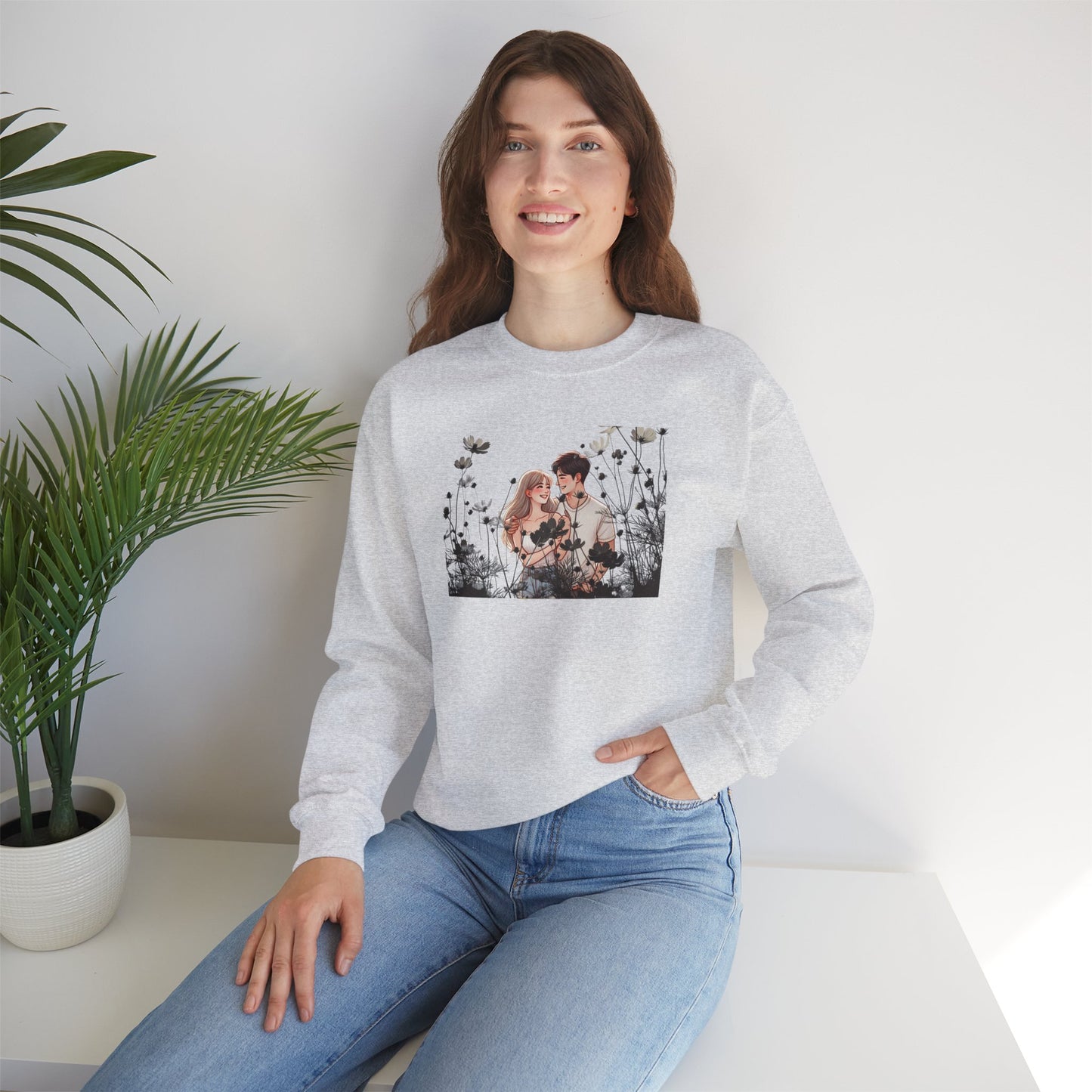 Romantic Couple Sweatshirt - Love Gift, Cozy Apparel, Valentine's Day, Anniversary Gift, Cute Couple Outfits