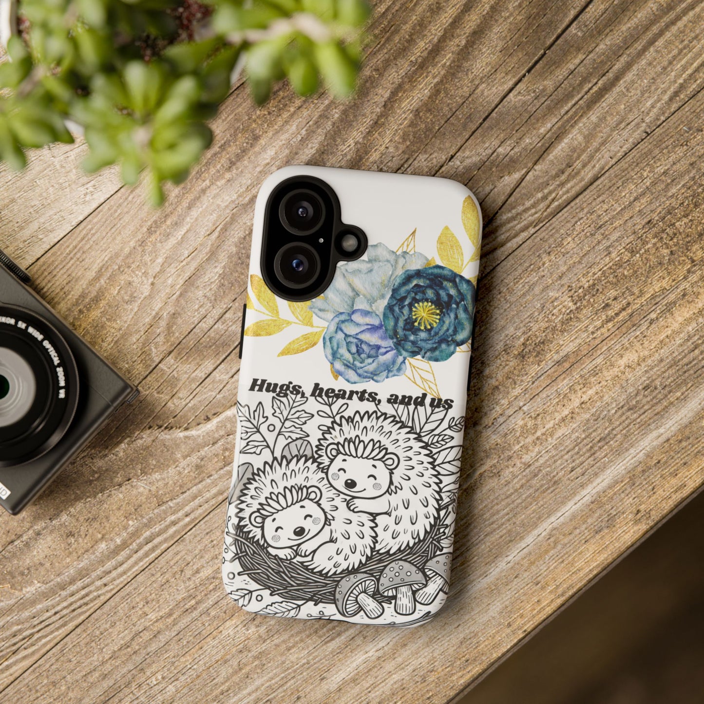 Phone Cases - Adorable Hedgehogs Valentine's Day Design