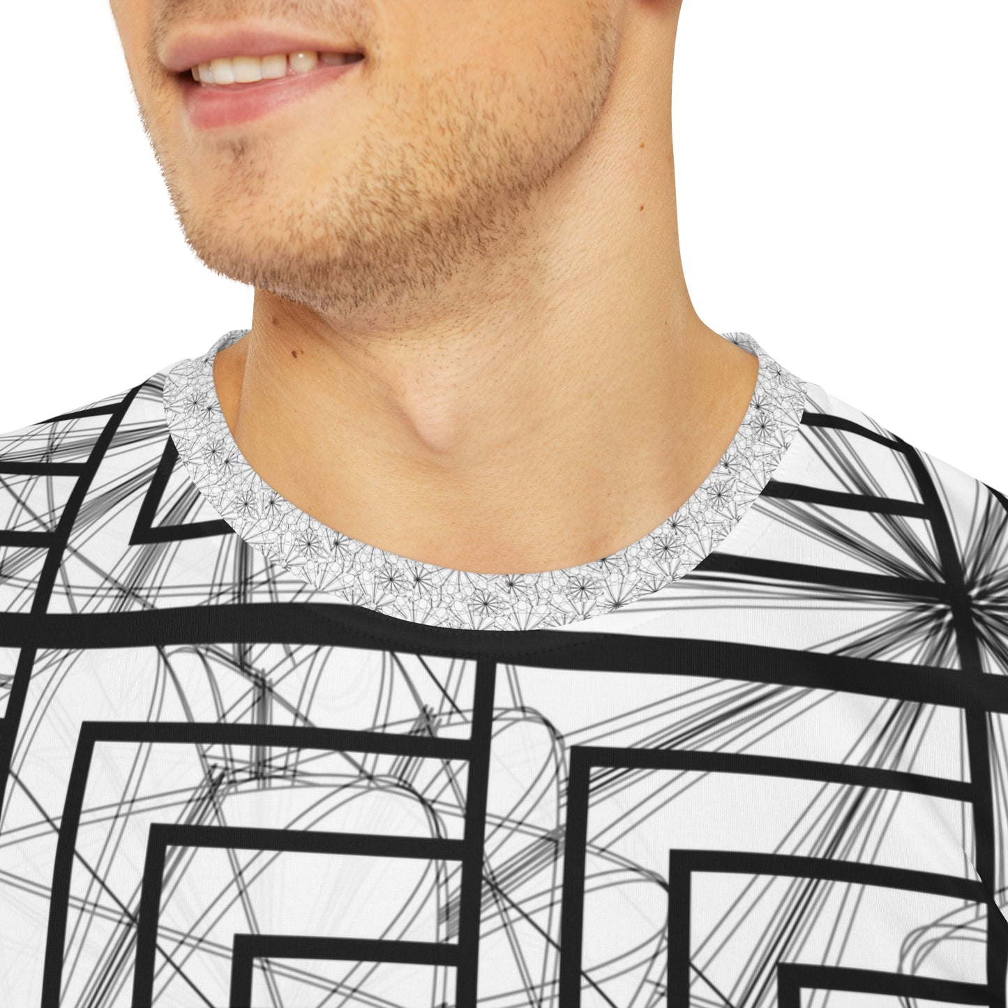 Stylish Abstract Floral Tee for Men, Casual Wear, Unique Gift, Graphic Tee, Summer Fashion, Trendy Polyester Shirt