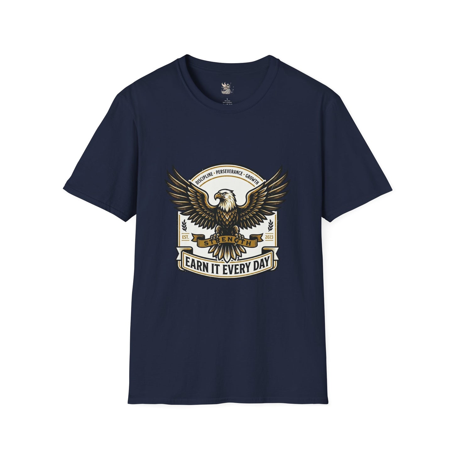 Eagle Emblem Earn It Every Day T-Shirt | Wisdom, Discipline, Perseverance