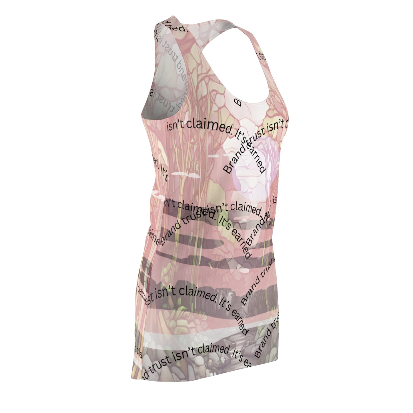 Trust Isn't Claimed Women's Racerback Dress, Casual Summer Dress, Festival Outfit, Beachwear, Everyday Summer Style