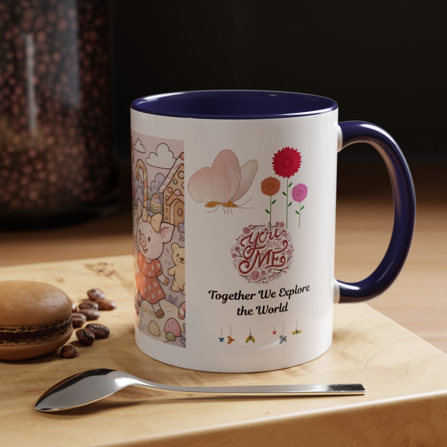 Cute Illustrative Coffee Mug for Kids, Whimsical Pig Design, Perfect Gift for Birthdays, Holidays, Tea Lovers, Home Decor
