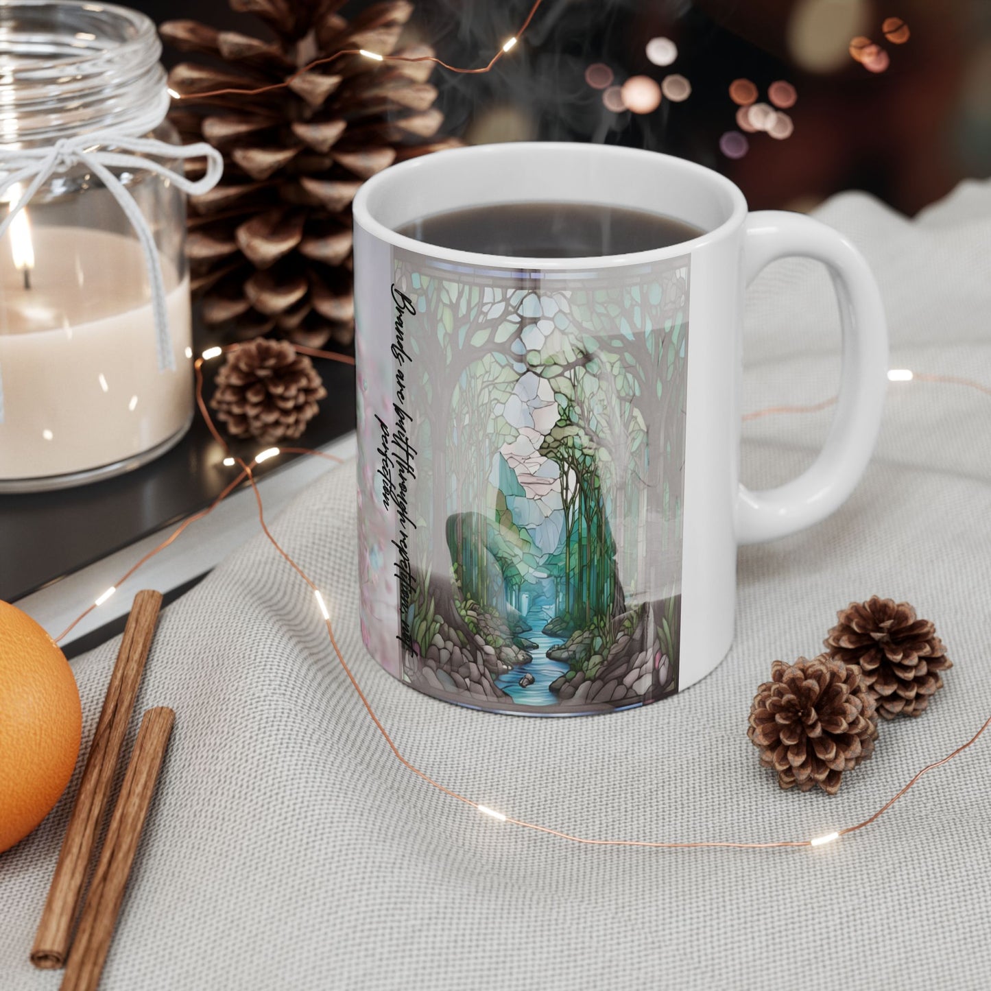 Floral Inspirational Ceramic Mug - Perfect Gift for Coffee Lovers, Tea Enthusiasts, Home Decor, Mother's Day, Birthday