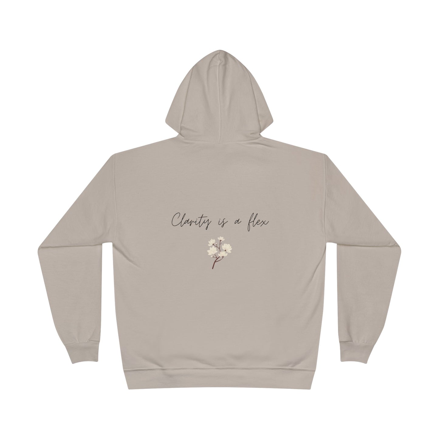 Charity Is a Flower Hoodie — Minimal Floral Charity Quote Pullover