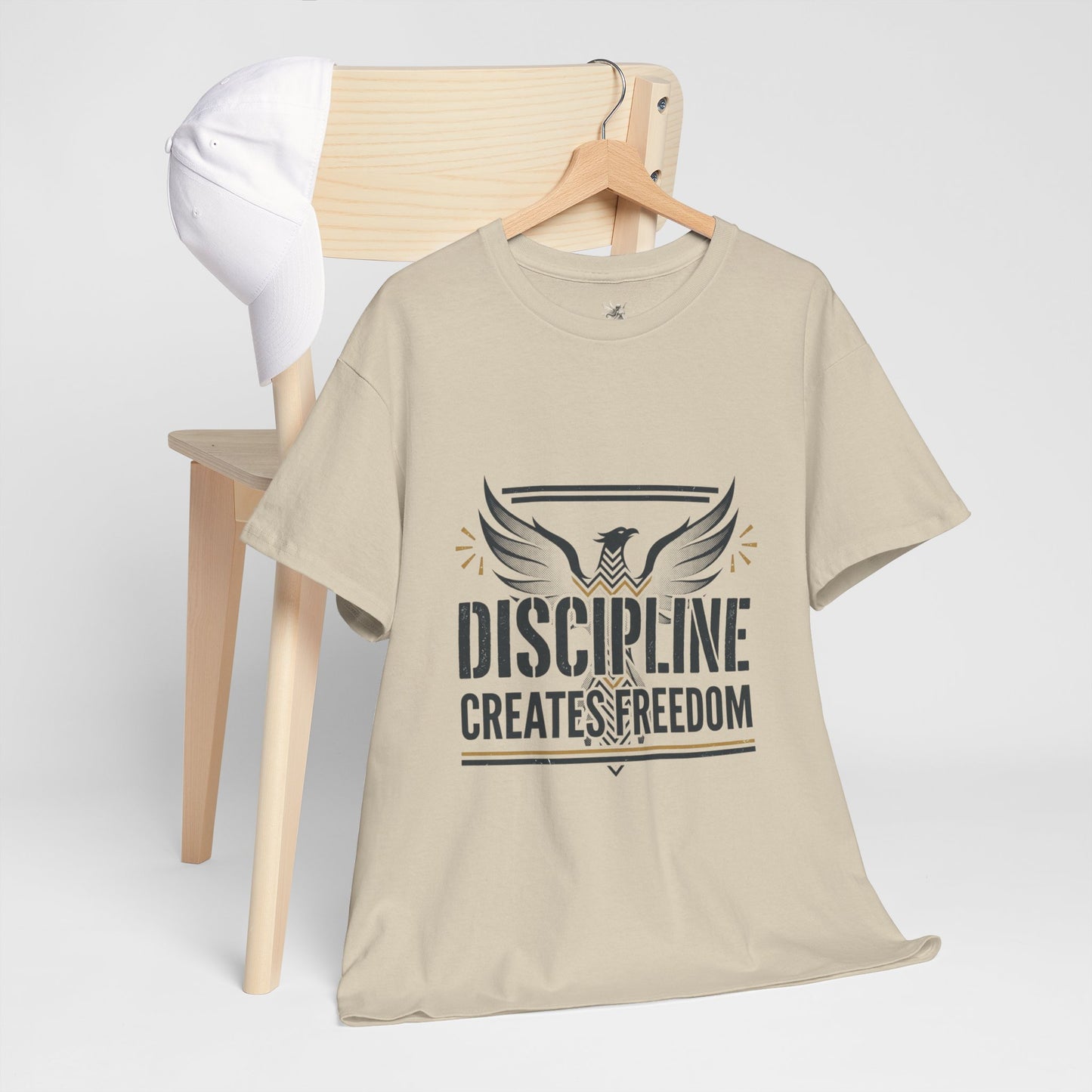 Discipline Creates Freedom T-Shirt — Motivational Eagle Fitness Tee